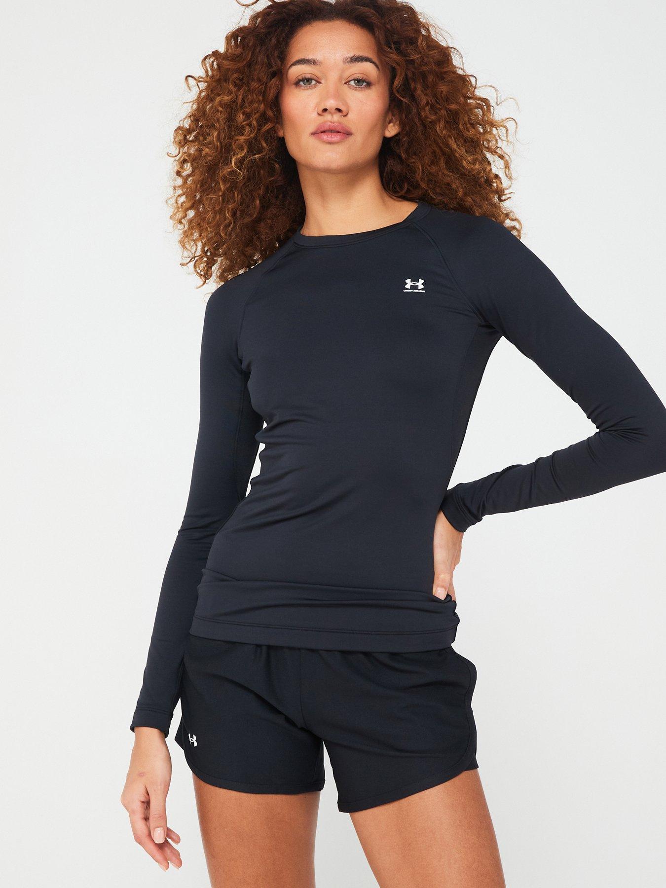 UNDER ARMOUR Womens Training ColdGear Authentics Crew Long Sleeve Top