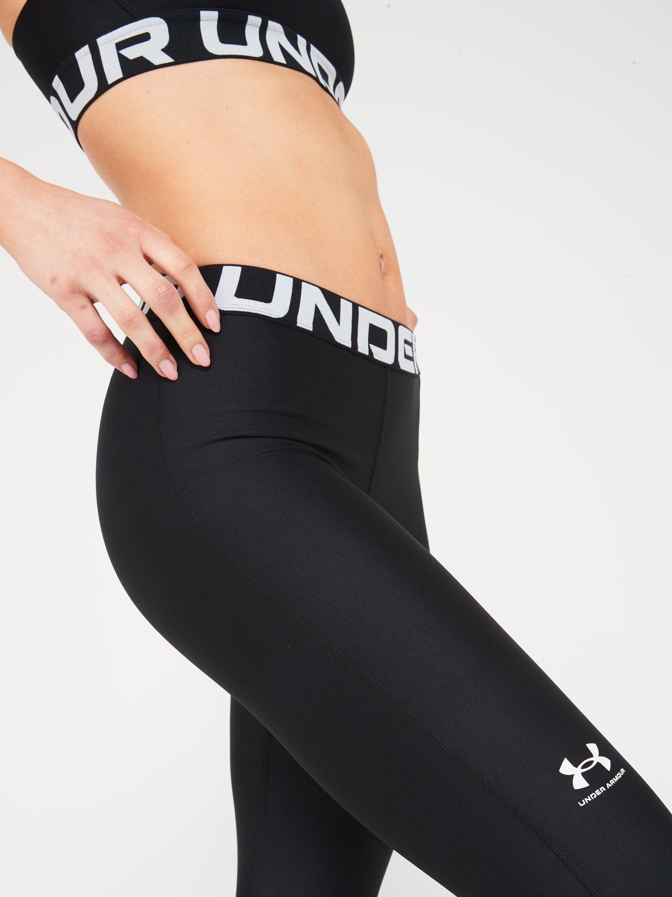 Image 4 of 5 of UNDER ARMOUR Womens Training  Heat Gear Authentics Legging - Black/White