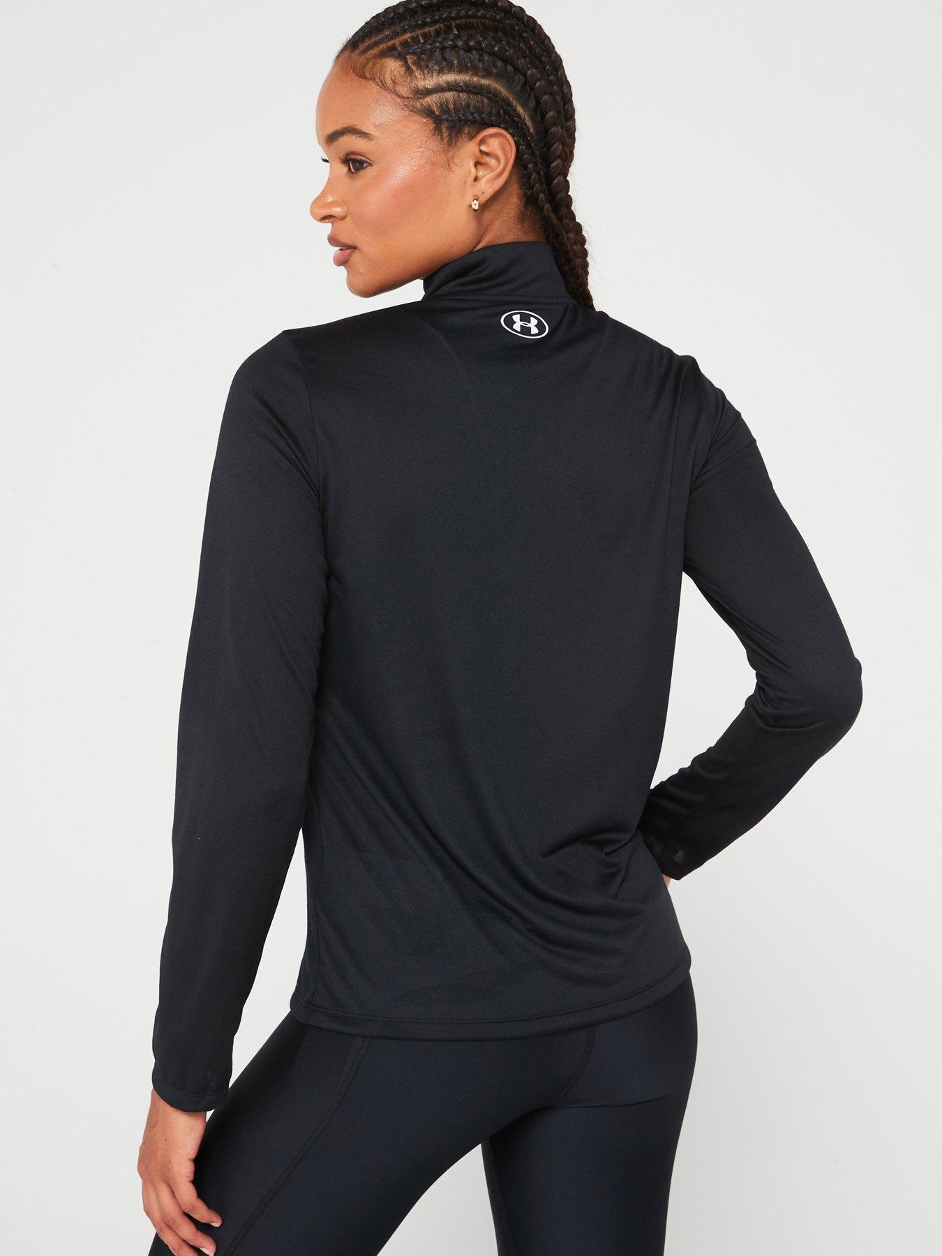 Image 2 of 4 of UNDER ARMOUR Women's Training Tech 1/2 Zip Top - Black/White