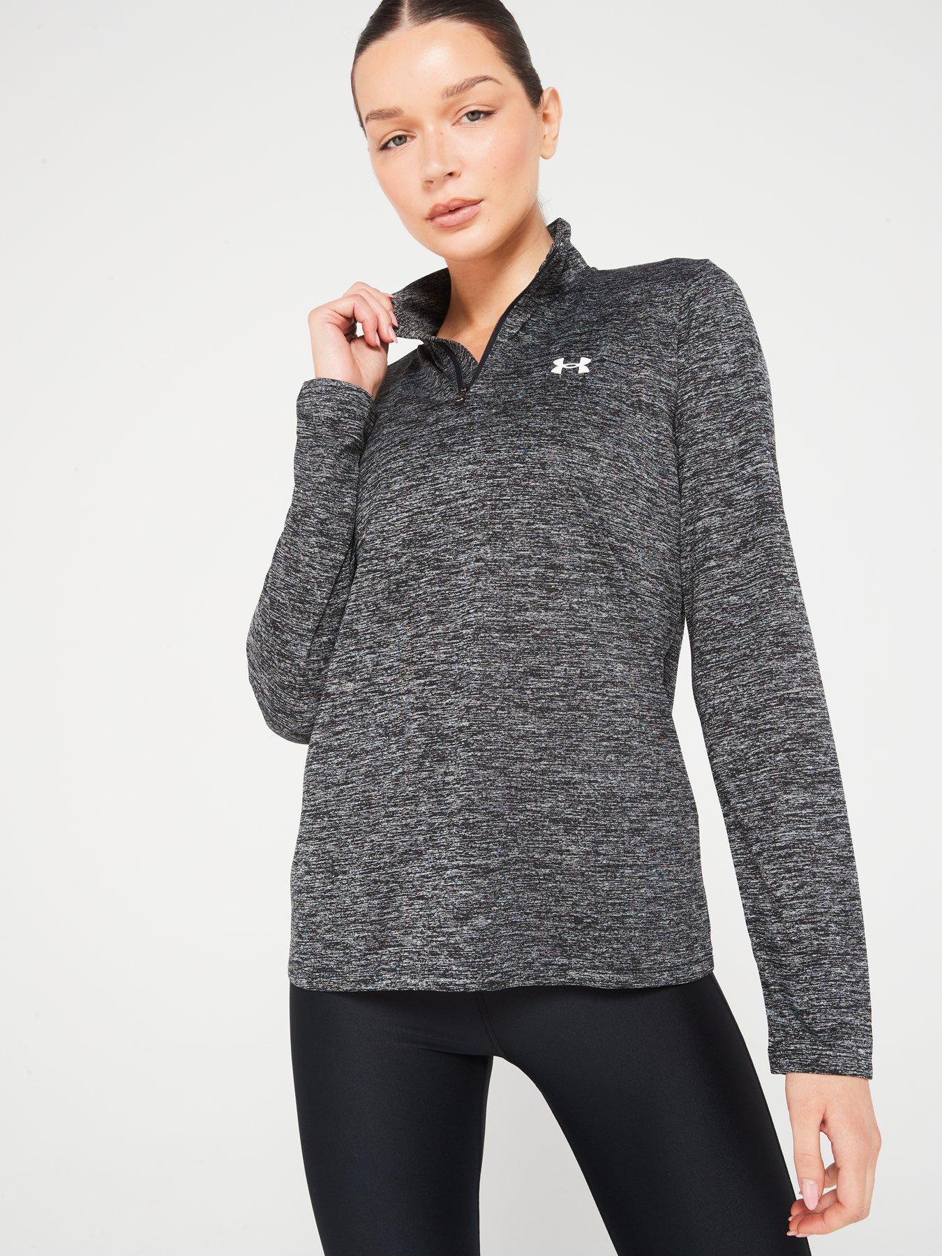 Image 1 of 5 of UNDER ARMOUR Womens Training Tech 1/2 Zip -  Twist - Black/White