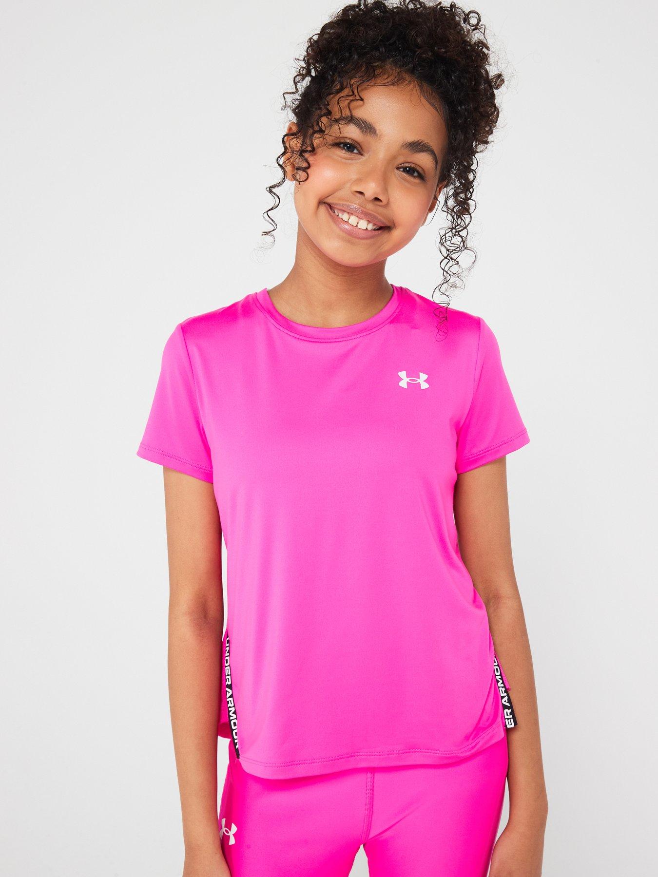 Pink under armour top online