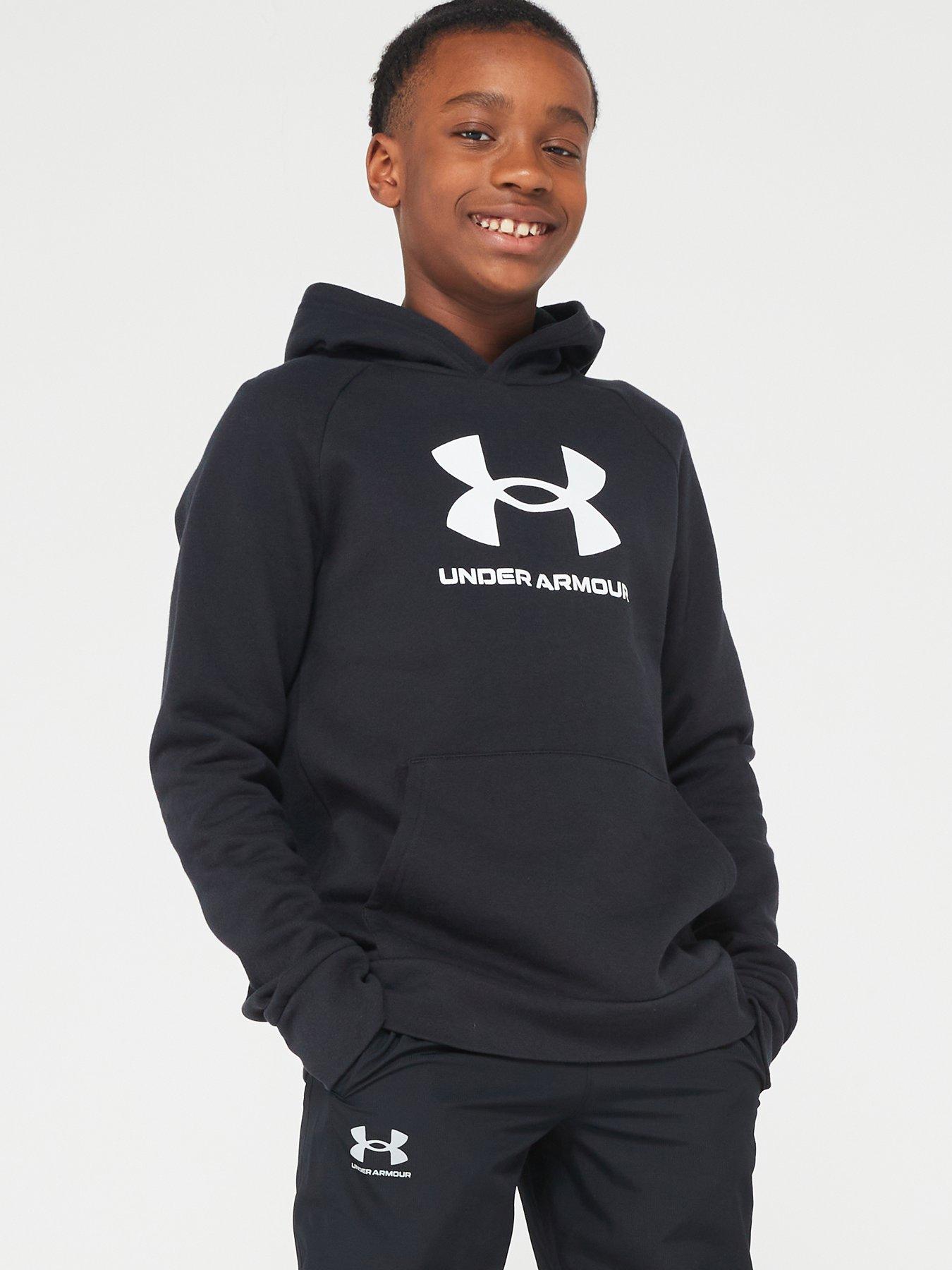 undefined Junior Boys Rival Fleece Hoodie - Black/White
