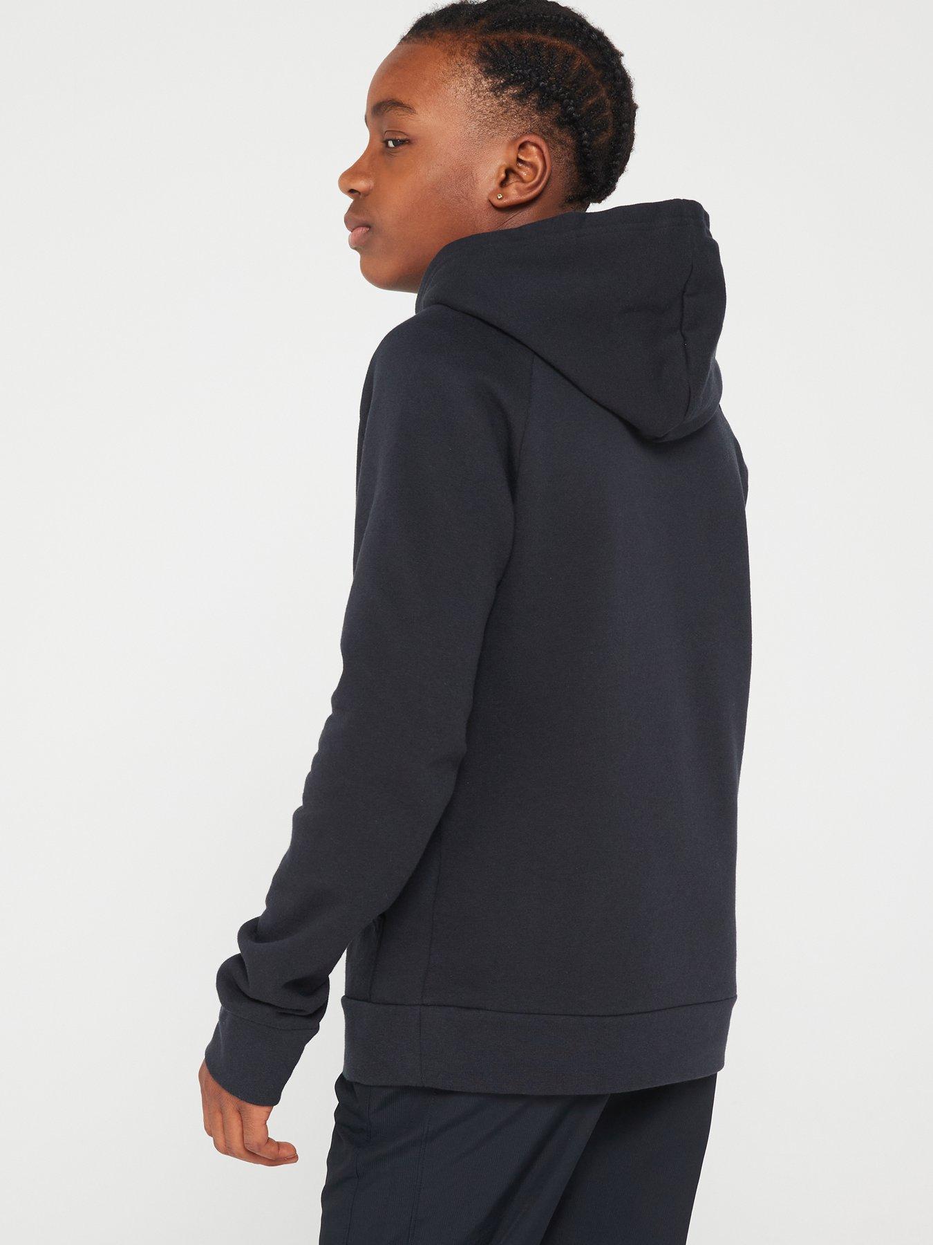 Junior Boys Rival Fleece Hoodie Black White