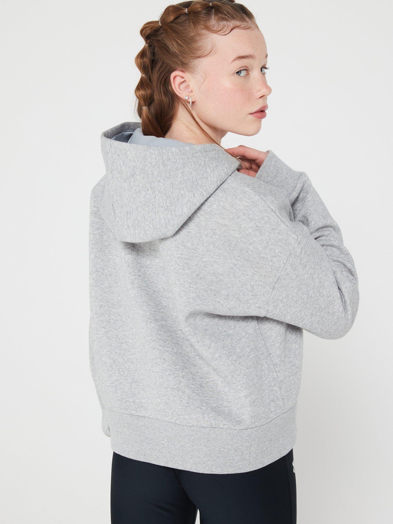 Fleece crop hoodie clearance