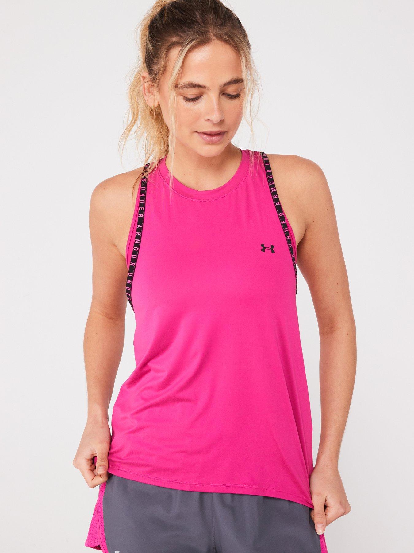 Image 1 of 2 of UNDER ARMOUR Womens Training Knockout Novelty Tank - Pink/Black