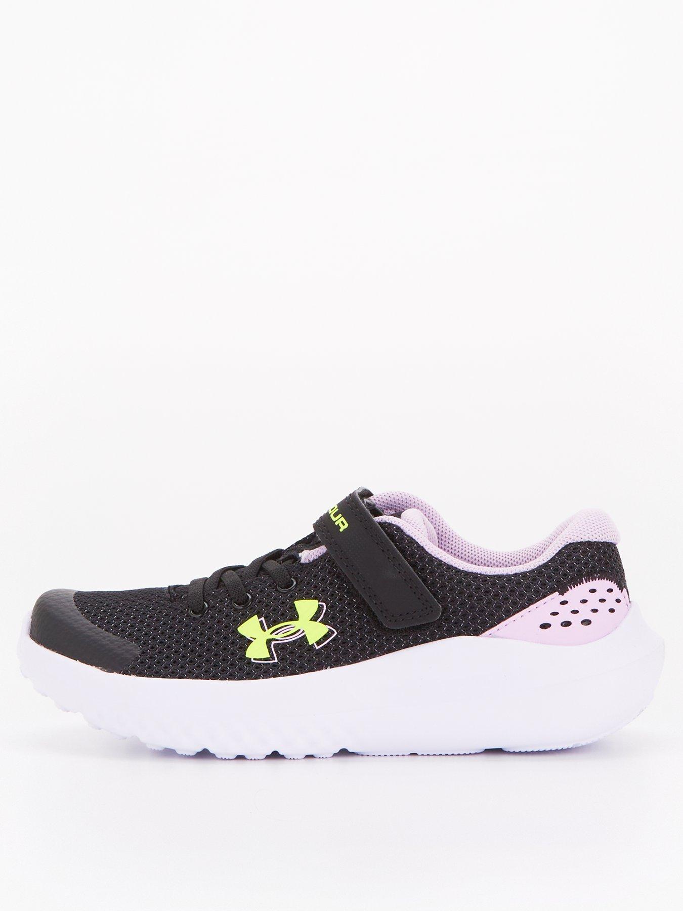 Kids Girls Surge 4 Ac Trainers Black purple