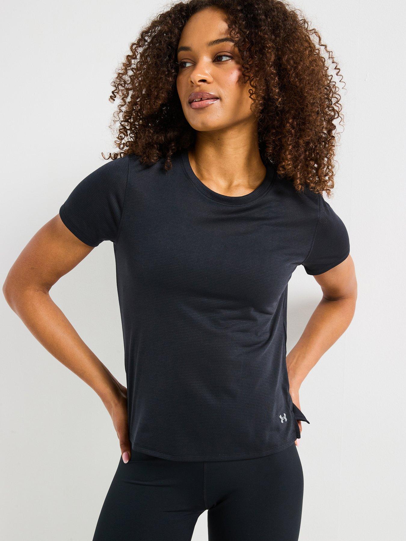 undefined Womens Running Streaker T-Shirt - Black