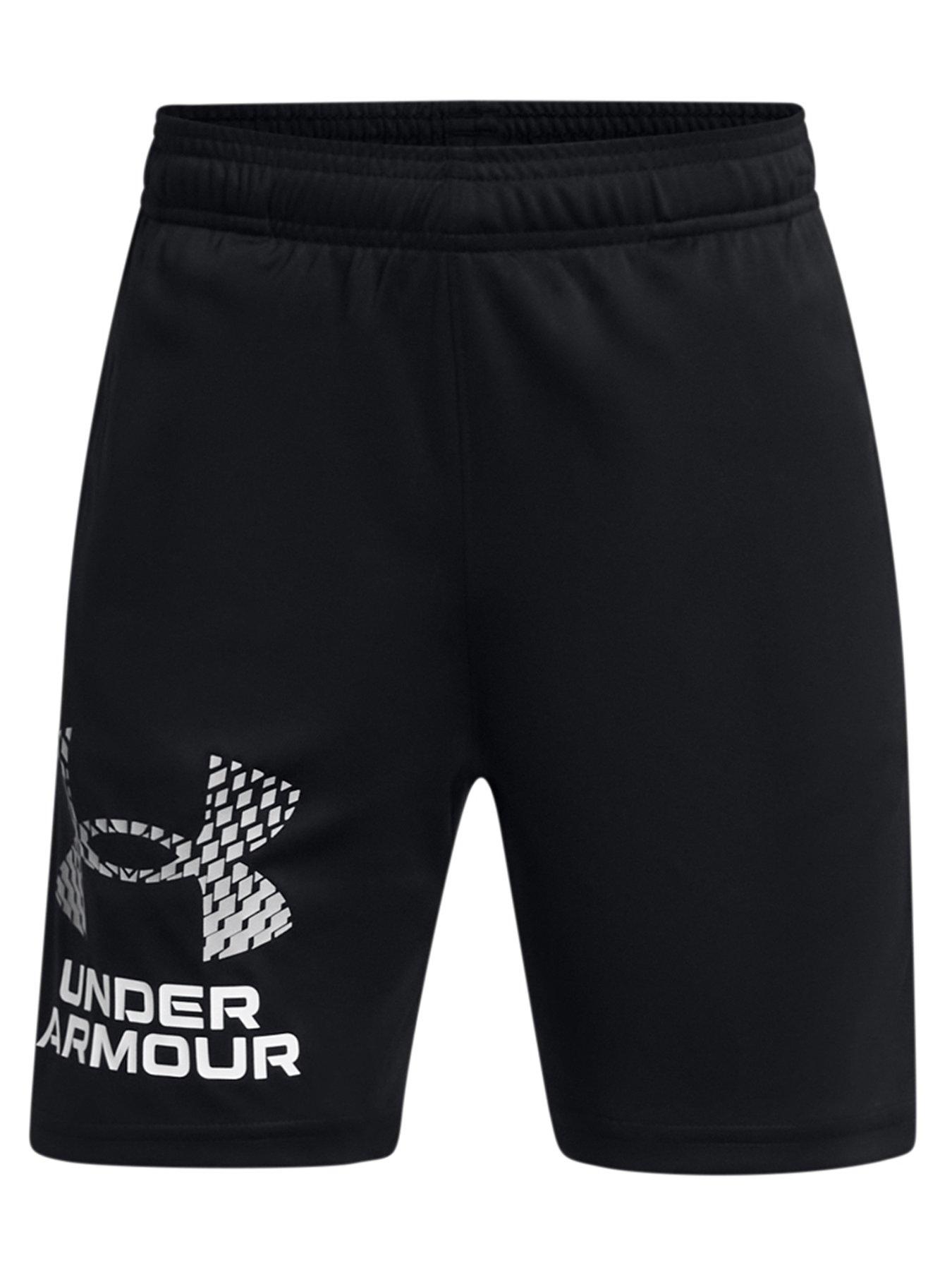 UNDER ARMOUR Junior Boys Tech Logo Shorts Black Grey Very