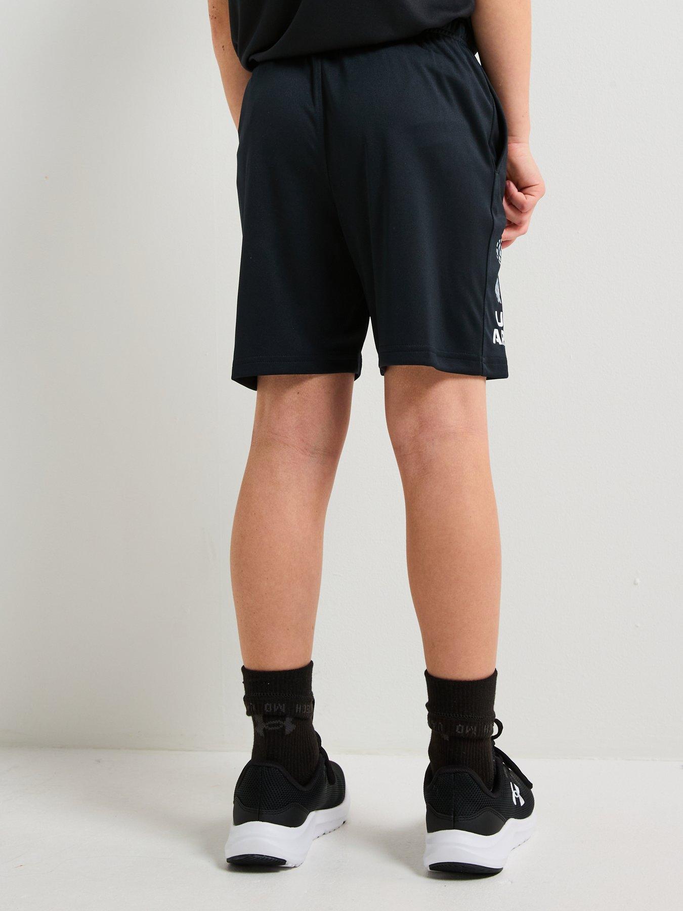 Image 2 of 6 of UNDER ARMOUR Junior Boys Tech Logo Shorts - Black/Grey