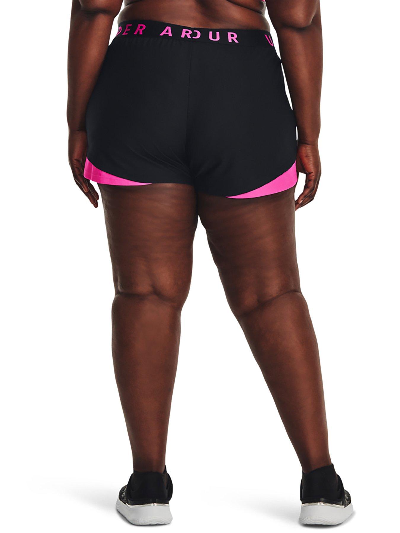 UNDER ARMOUR Womens Plus Size Training Play Up Short - Black/Pink