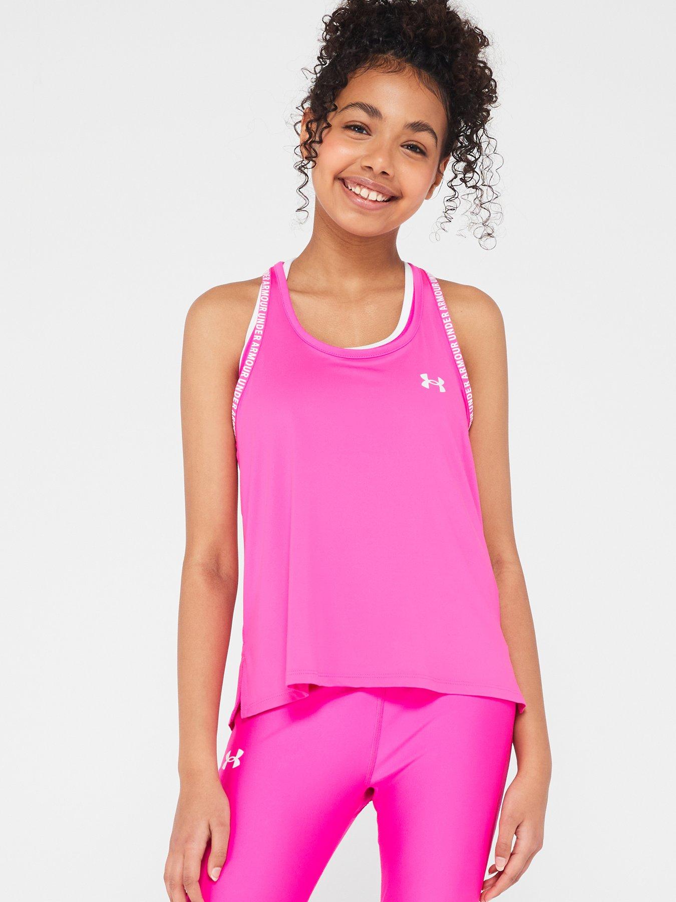 undefined Girls Junior Training Knockout Tank - Pink