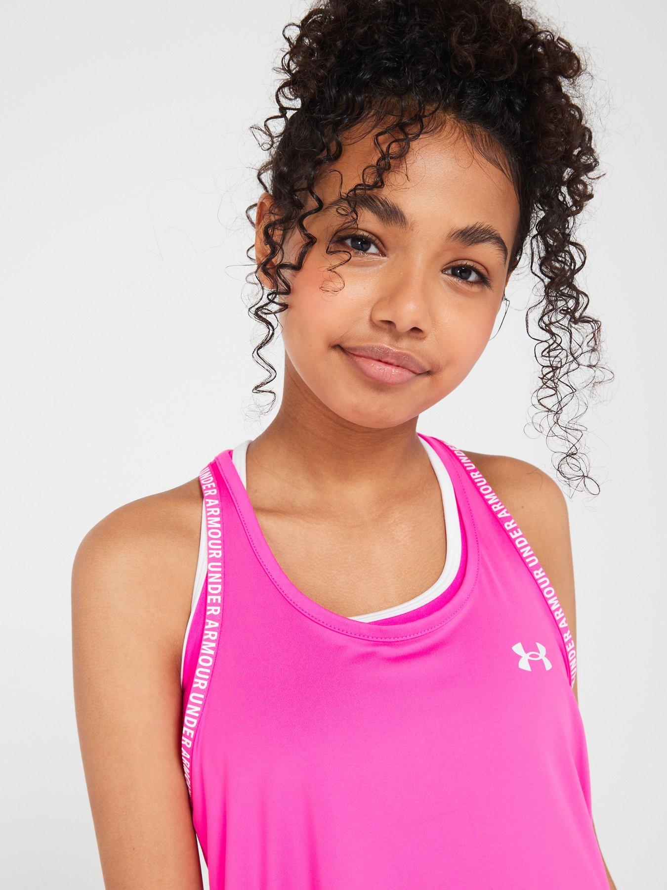 Girls Junior Training Knockout Tank Pink