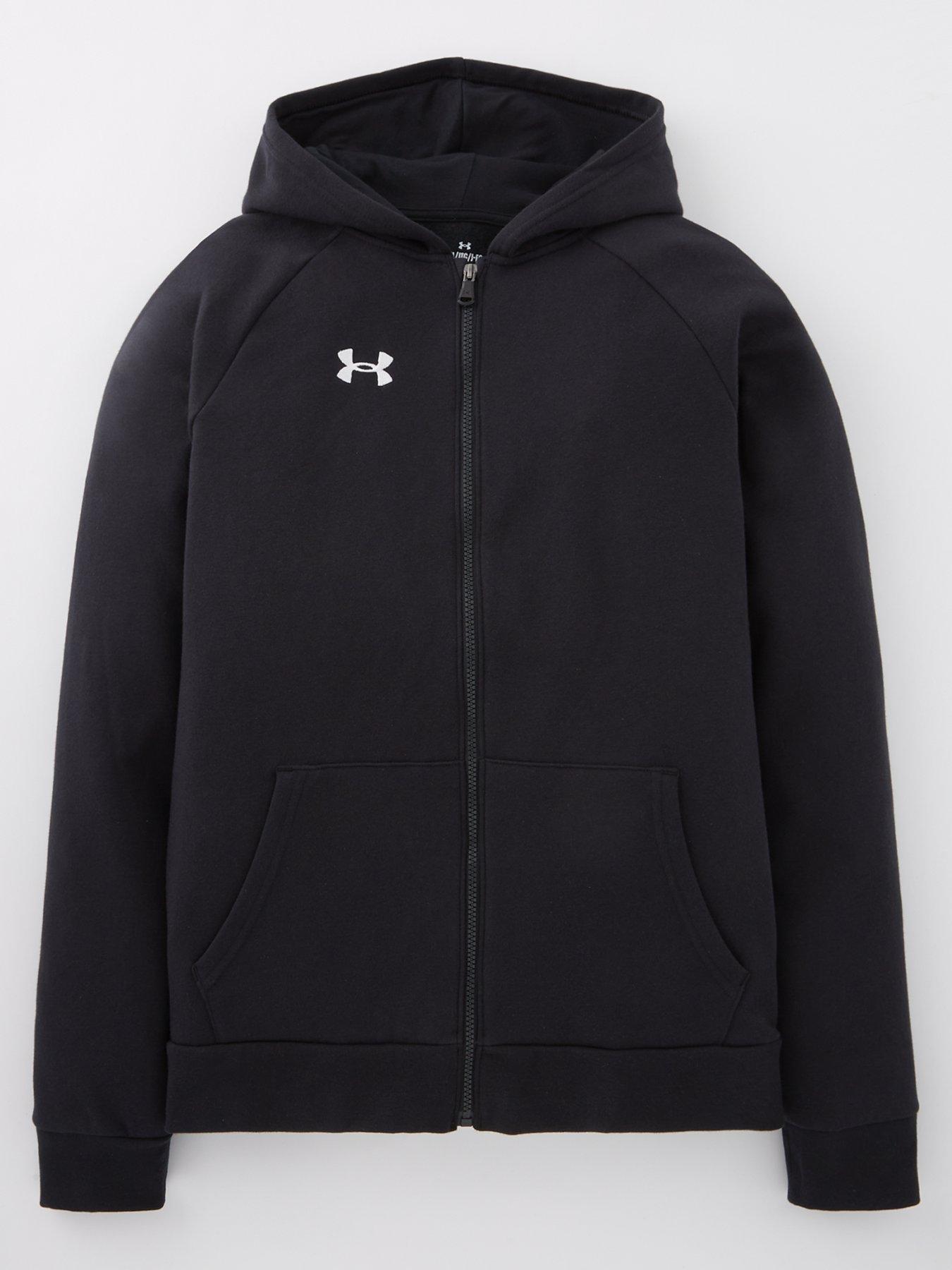 undefined Junior Boys Rival Fleece Full Zip Hoodie - Black/White