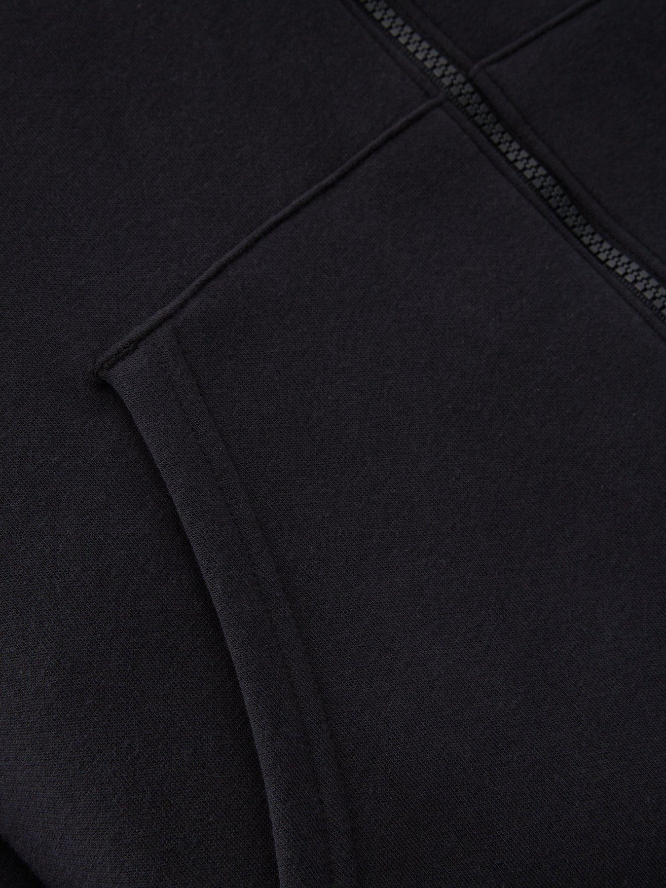 Image 4 of 4 of UNDER ARMOUR Junior Boys Rival Fleece Full Zip Hoodie - Black/White