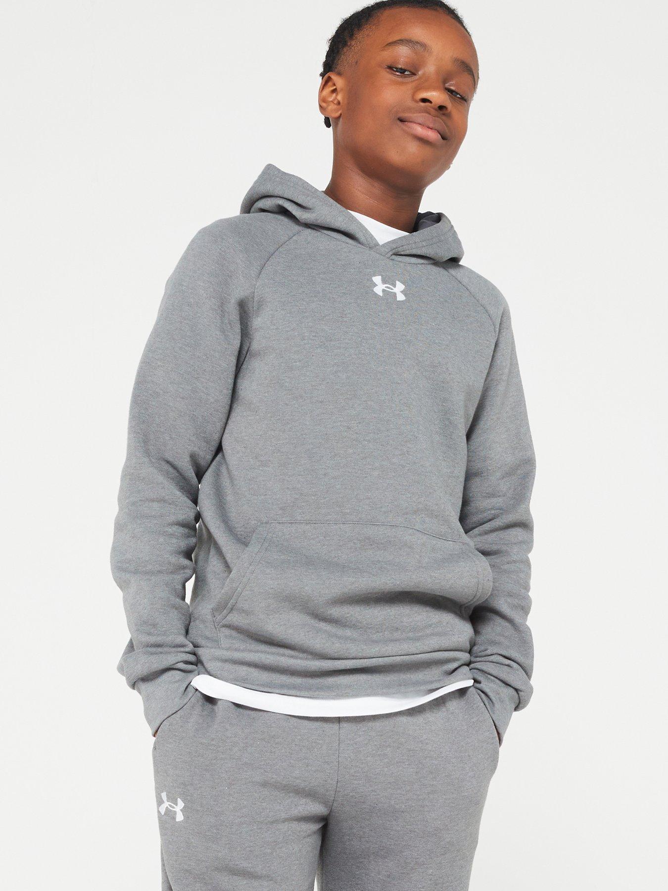 undefined Junior Boys Rival Fleece Hoodie - Grey/White