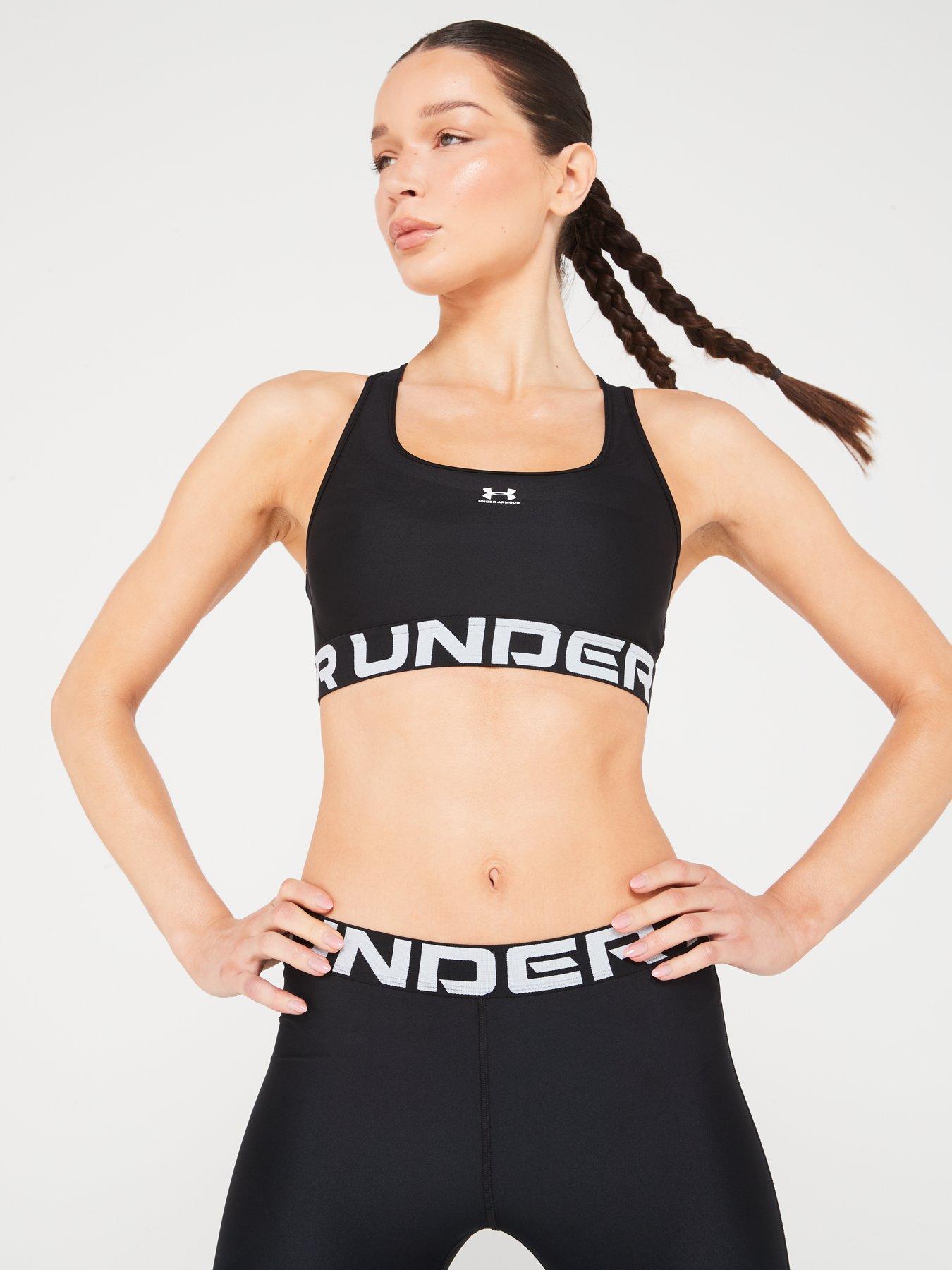 undefined Womens Training Heat Gear Midi Branded - Black/White