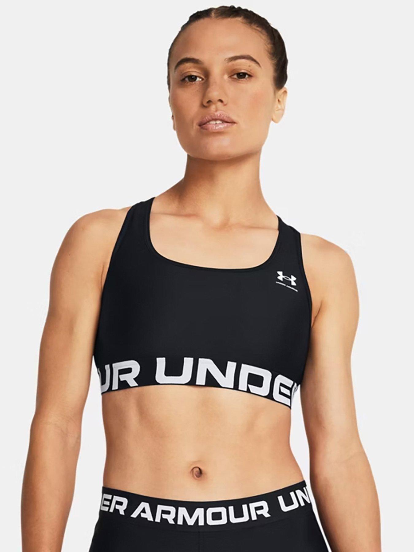 UNDER ARMOUR Womens Training Heat Gear Midi Branded - Black/White