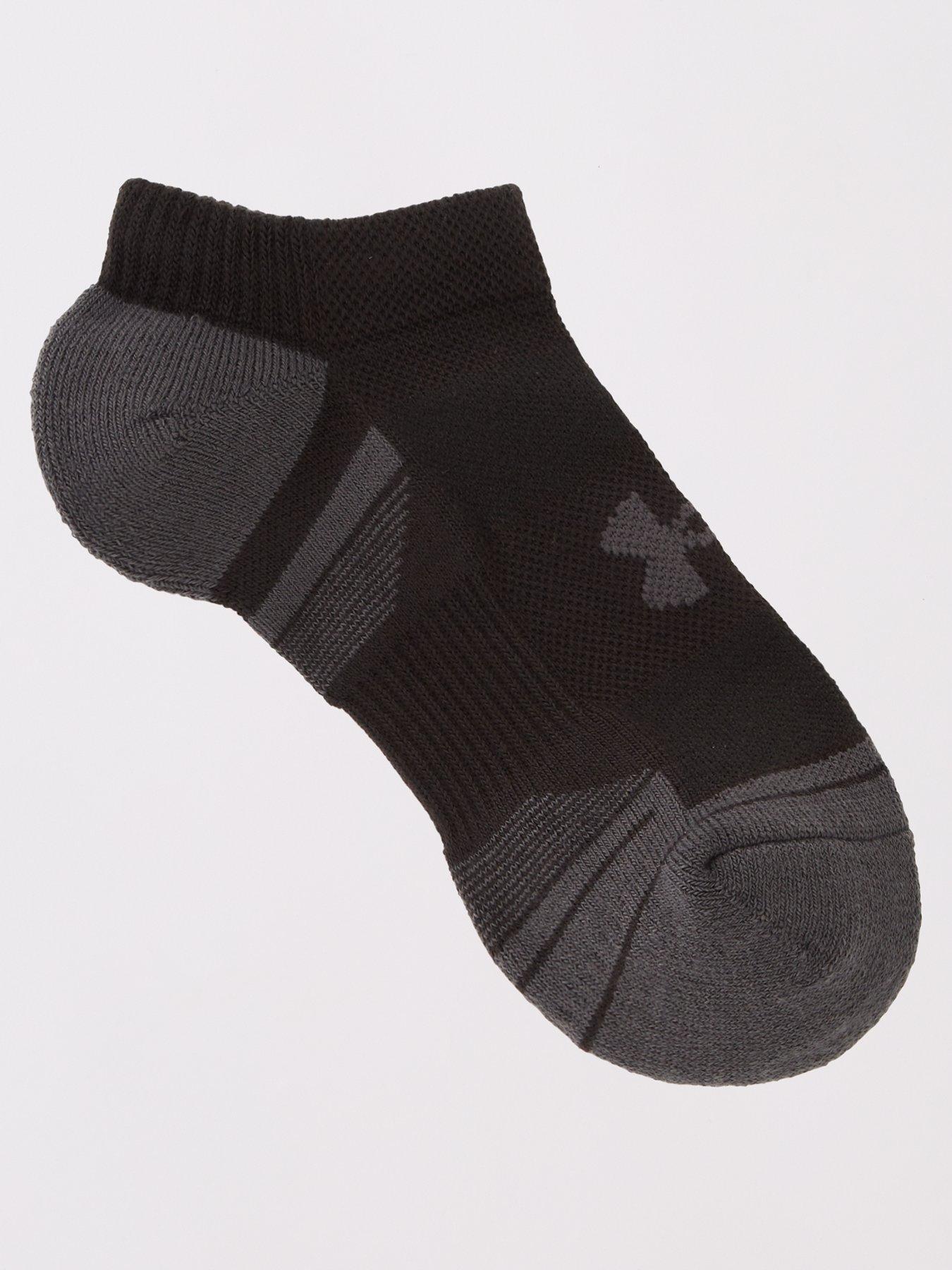 Image 2 of 3 of UNDER ARMOUR Kids Performance Tech 3pk No Show Socks - Black/Grey