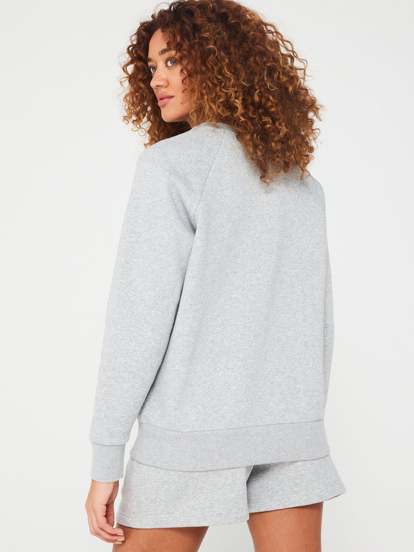 Image 2 of 4 of UNDER ARMOUR Womens Rival Fleece Crew Sweat - Grey/White