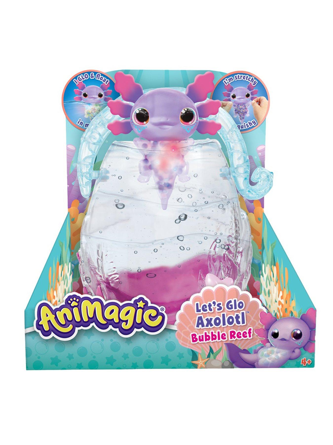 Image 2 of 8 of AniMagic Lets Glo Axolotl Bubble Reef Aquarium