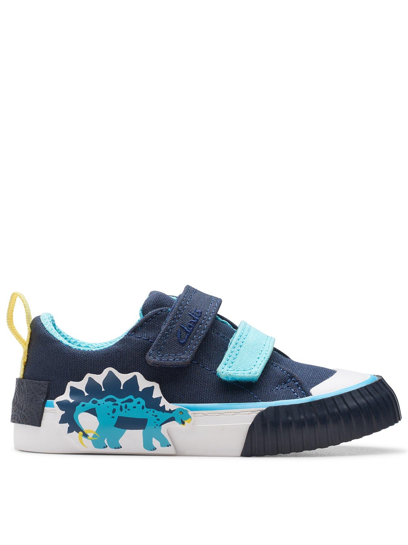 Toddler Foxing Tail Dinosaur Canvas Plimsoll