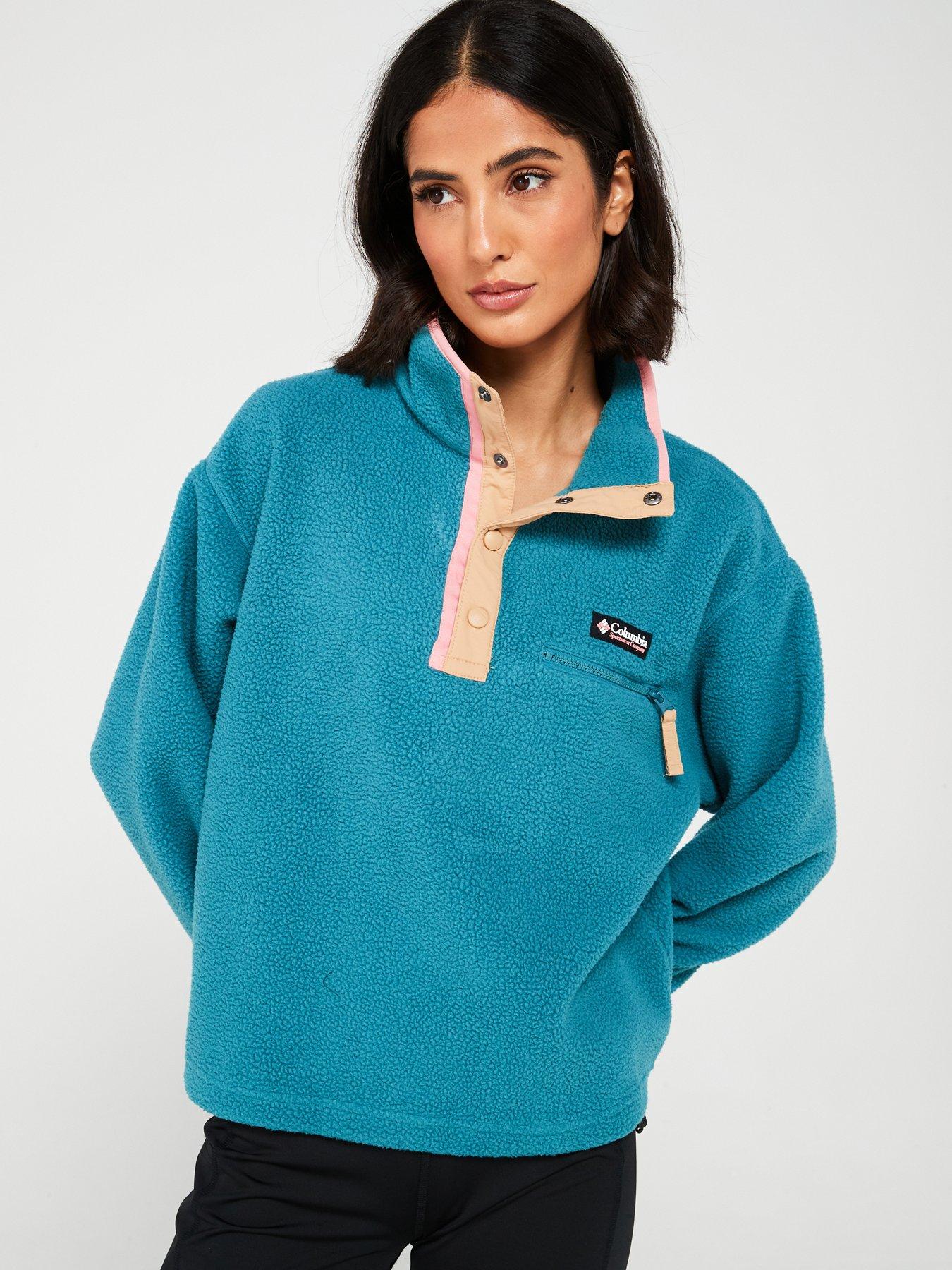 Womens Helvetia Cropped Half Snap Blue