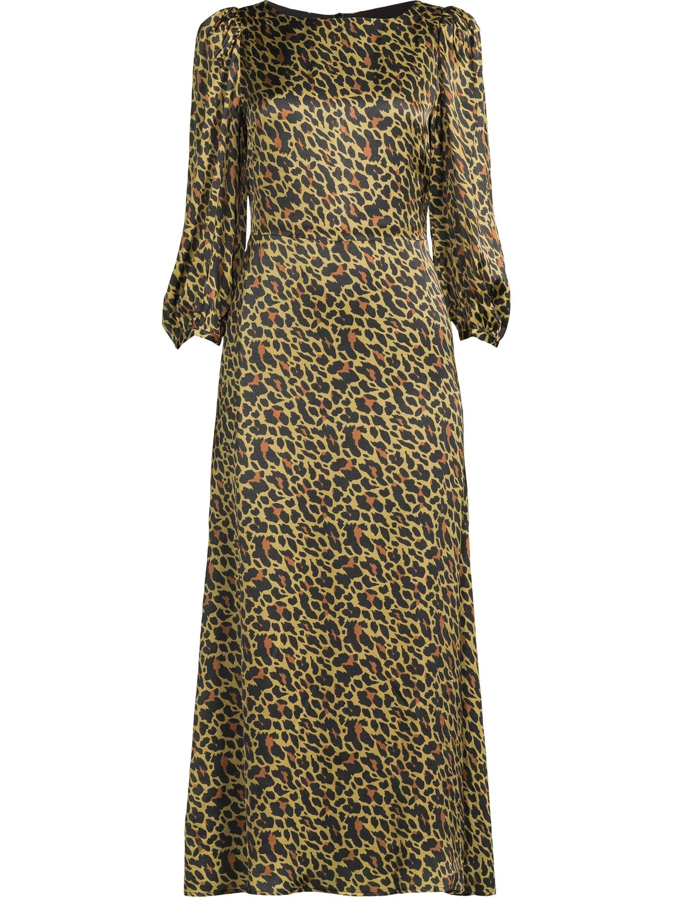 Olivia Rubin Lara Leopard Print Midi Dress | Very