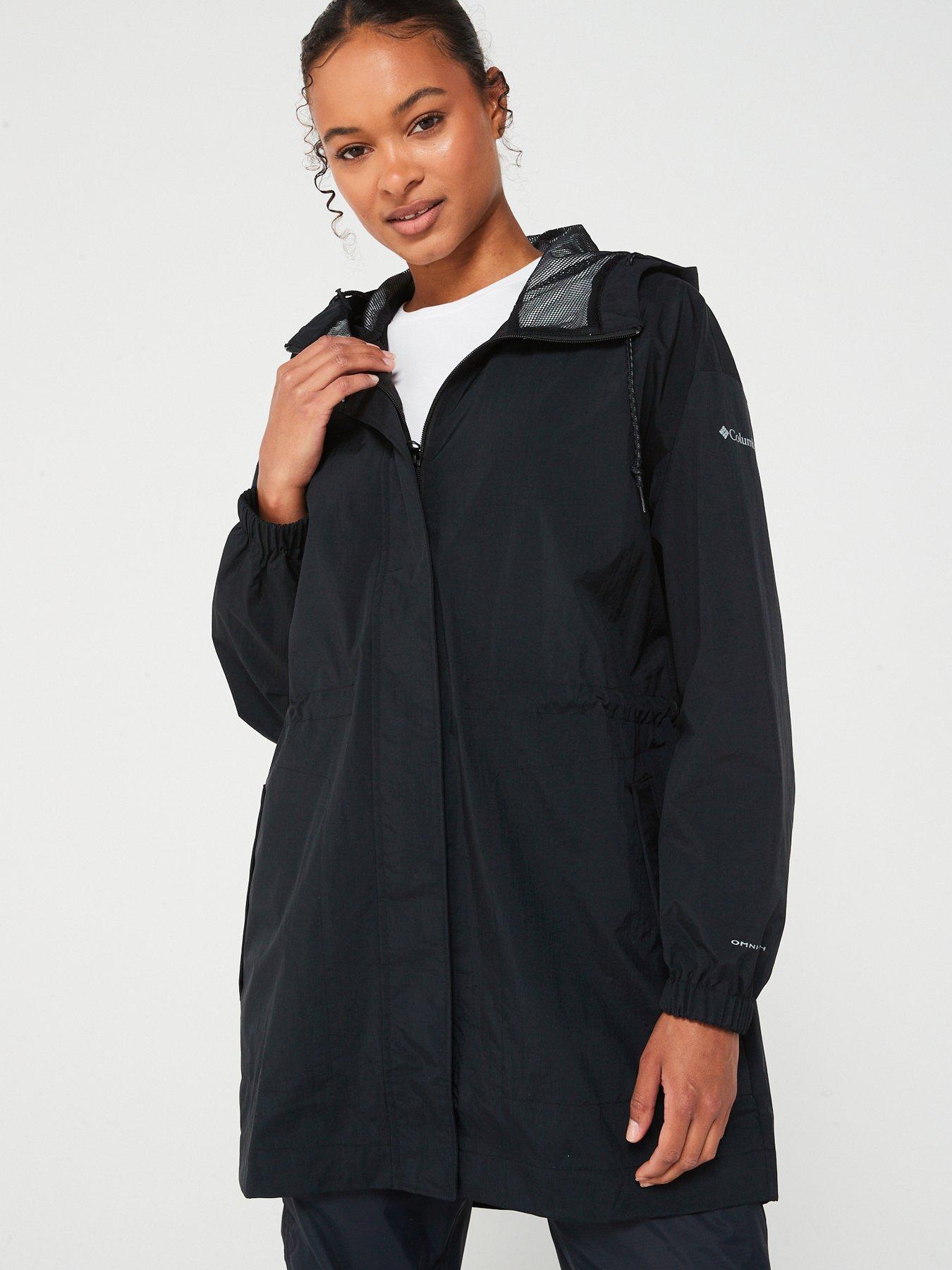 Columbia rain jacket womens black best sale