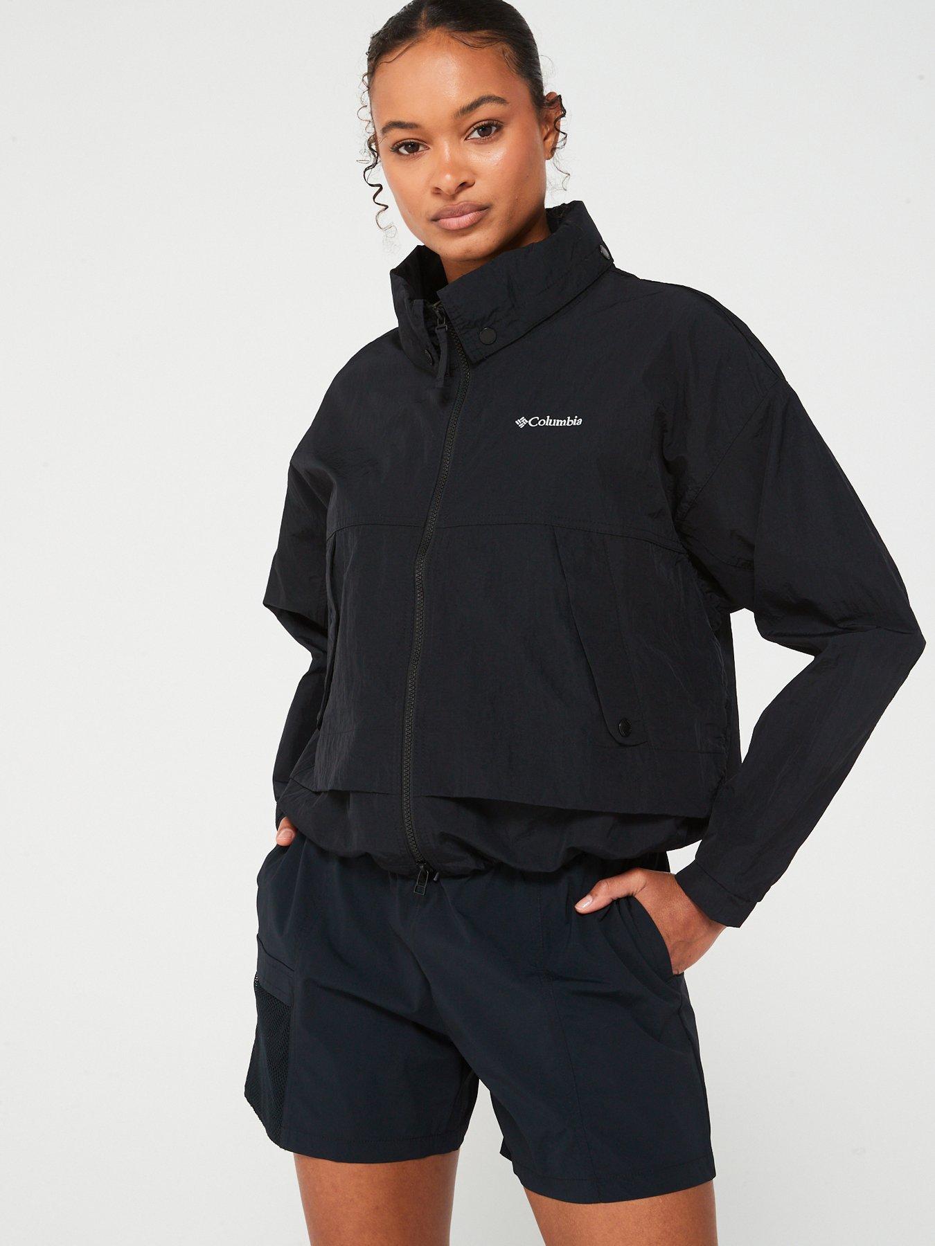 Black columbia windbreaker womens hotsell