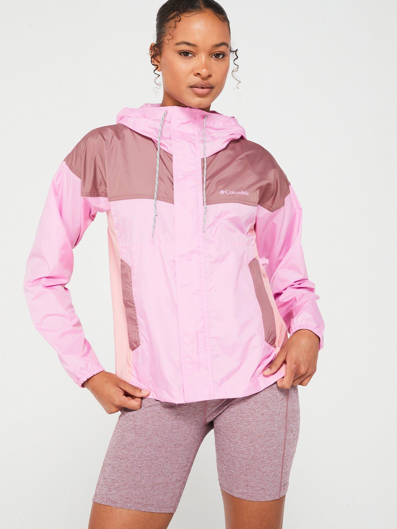 Pink windbreaker hotsell