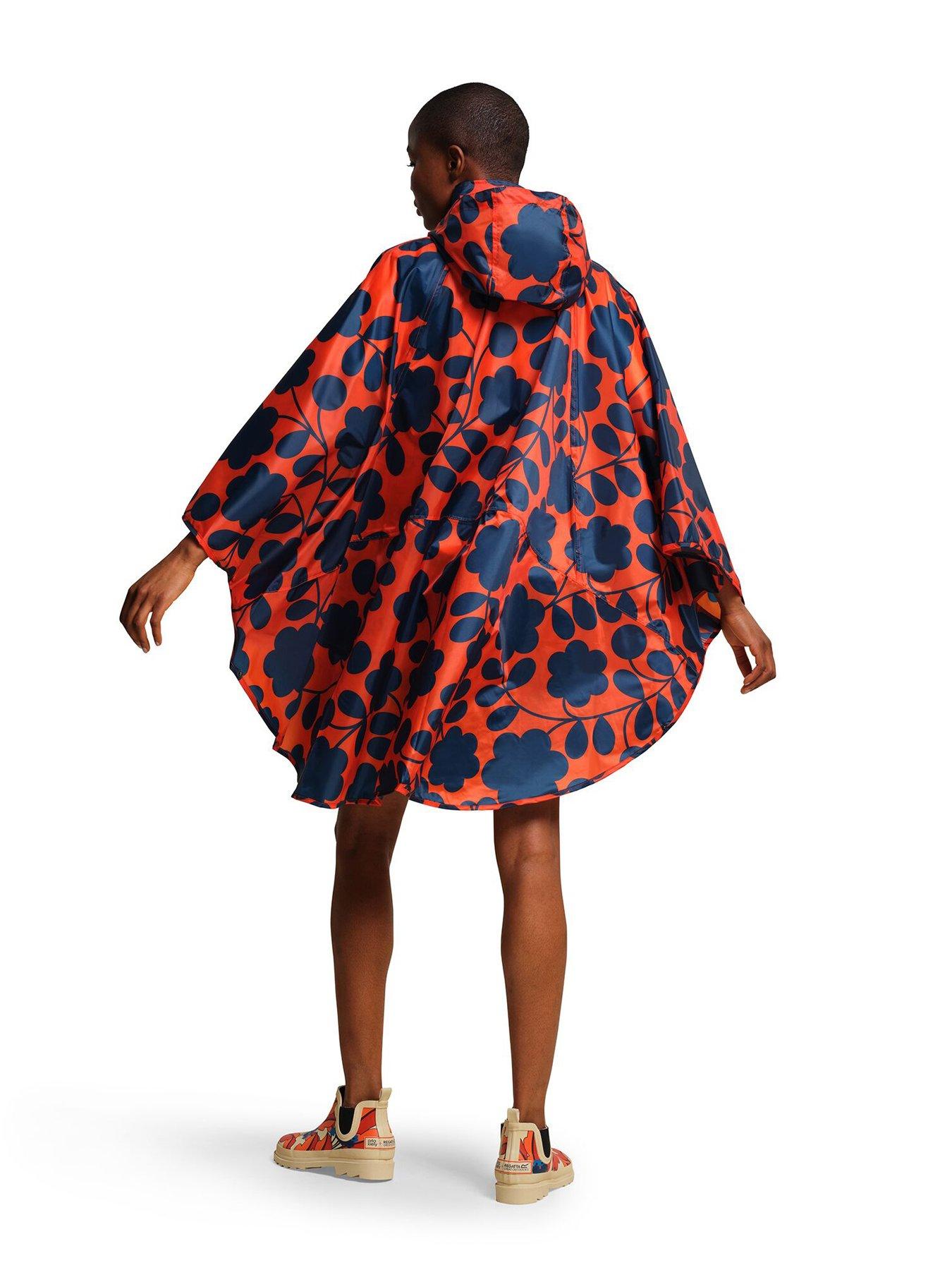 Regatta Orla Waterproof Festival Poncho Orange Very