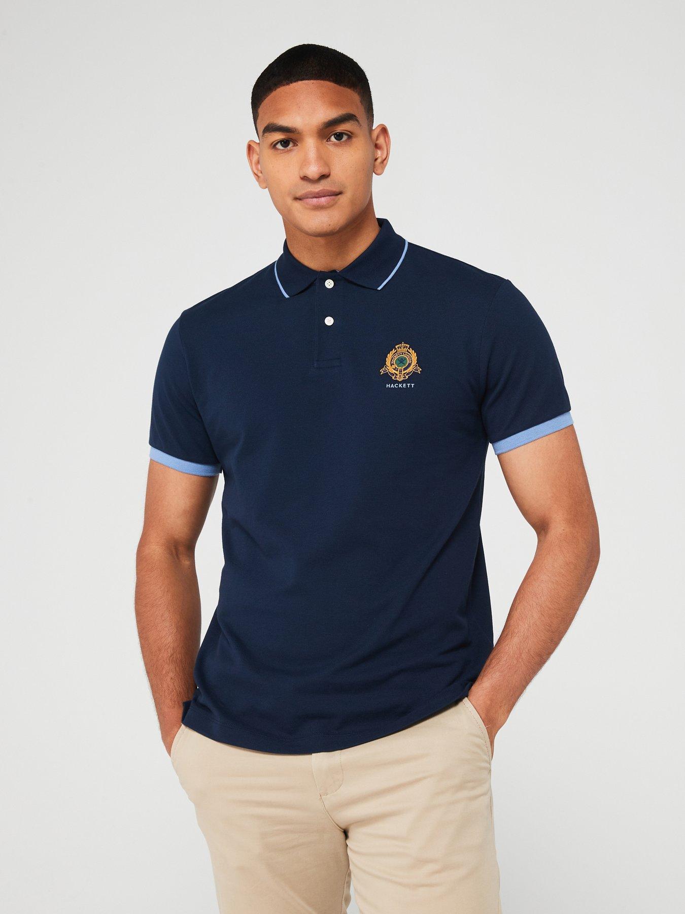 Hackett Heritage Logo Polo Shirt - Navy | Very.co.uk