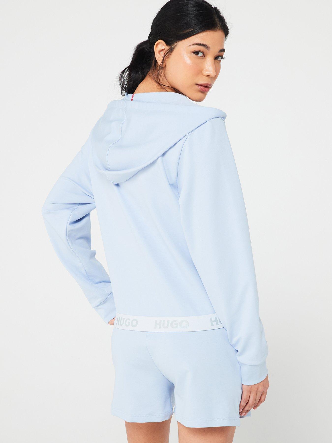HUGO RED Sporty Logo Lounge Zip Through Hoodie Blue Very