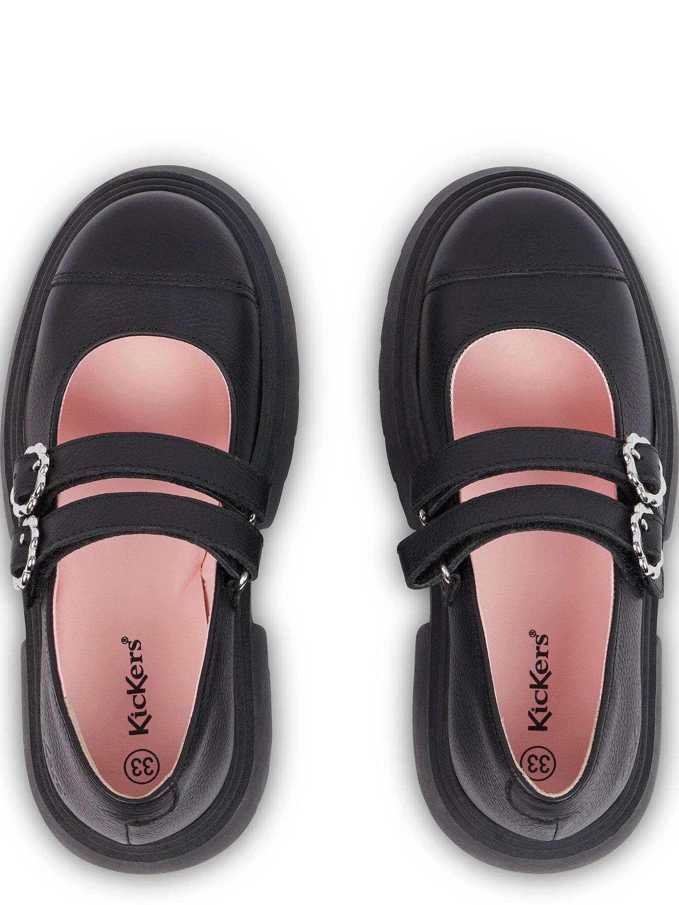 Kickers Mary Jane Femme | Oxford Plat En Cuir | Style Rétro Confortable