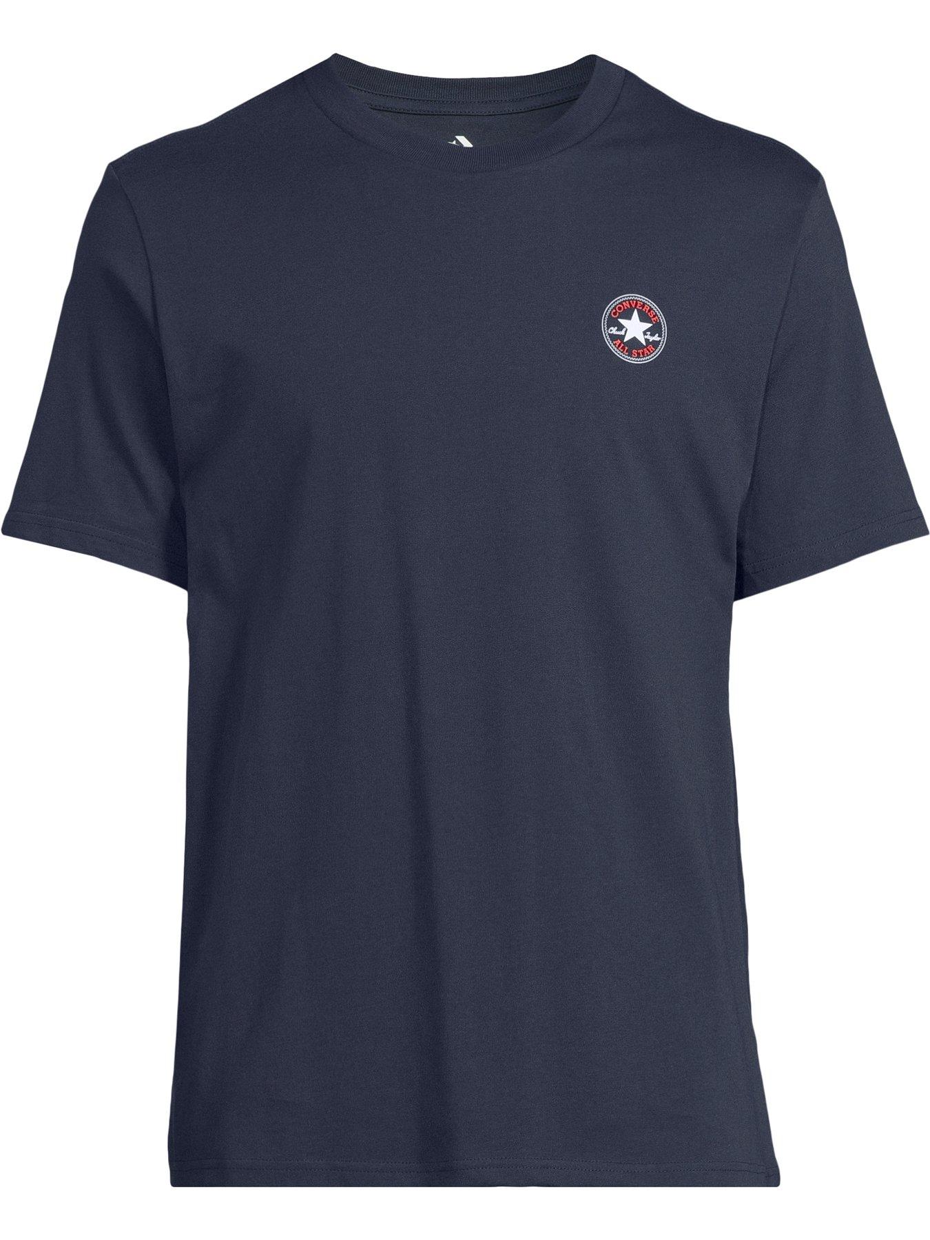 Converse Gender Free Go-to Mini Patch T-shirt - Navy | Very.co.uk