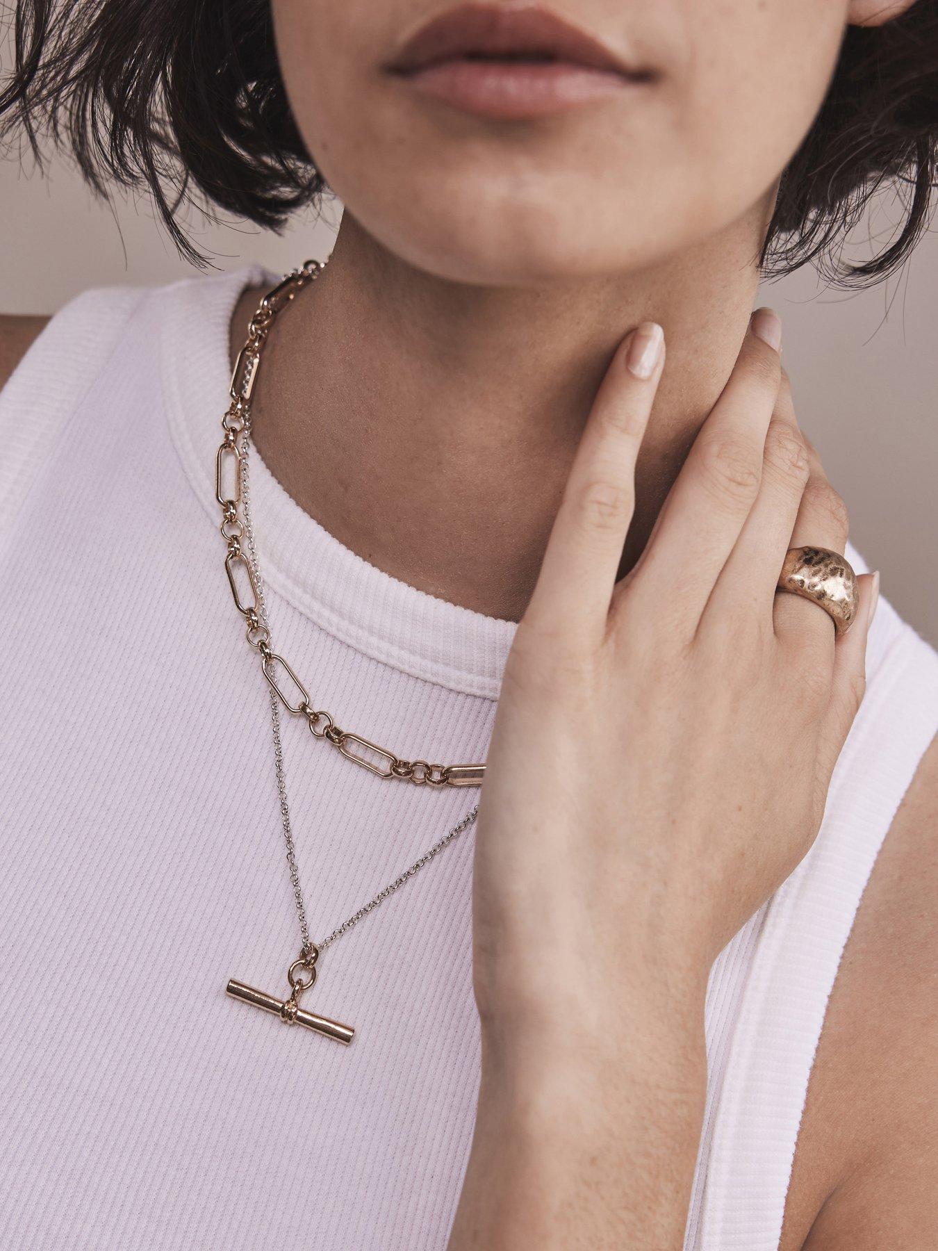 Mint Velvet Mixed Metal Layered Necklace Very