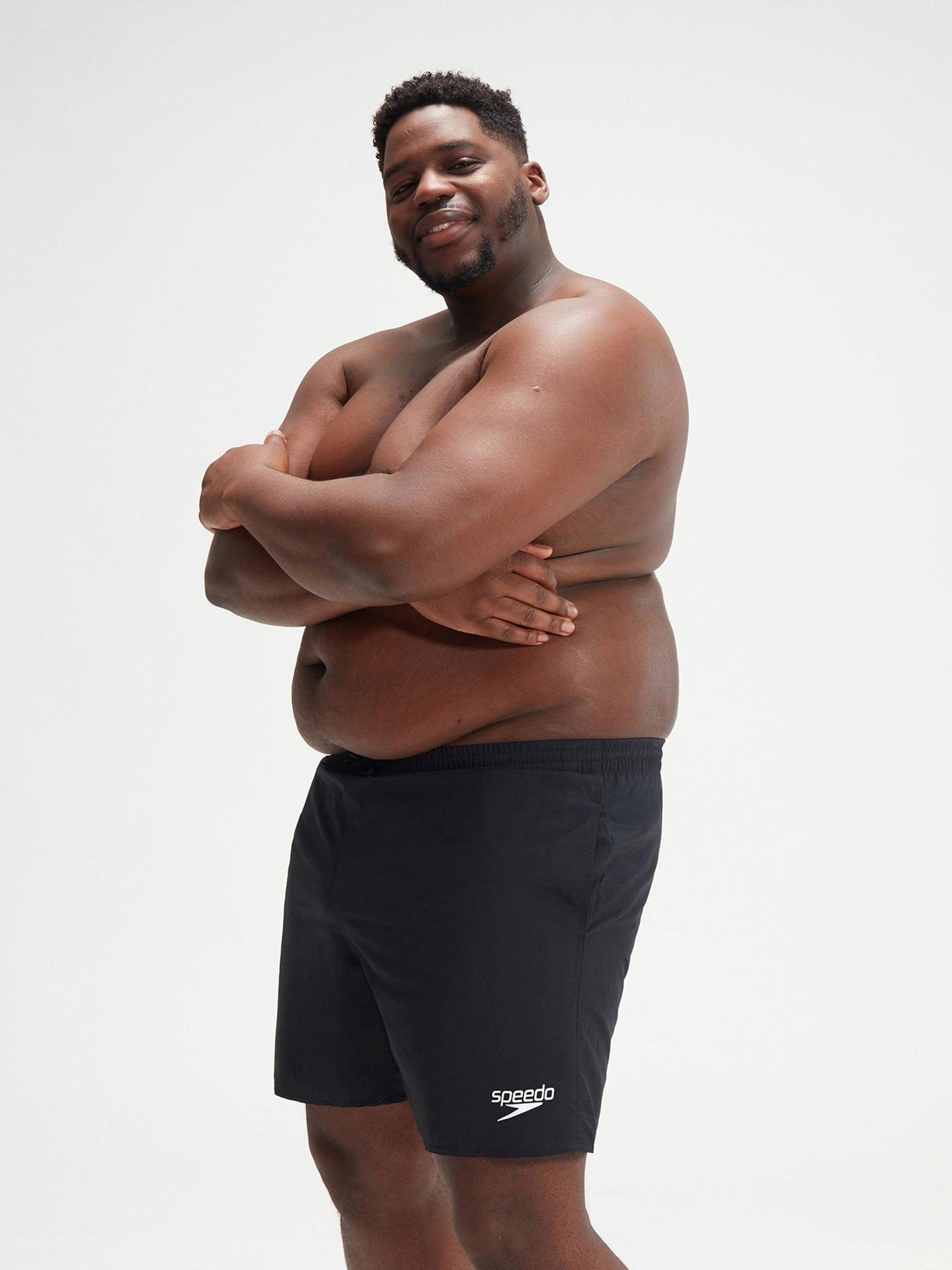 Speedo Mens Plus Size Essential 16" Watershort - Black