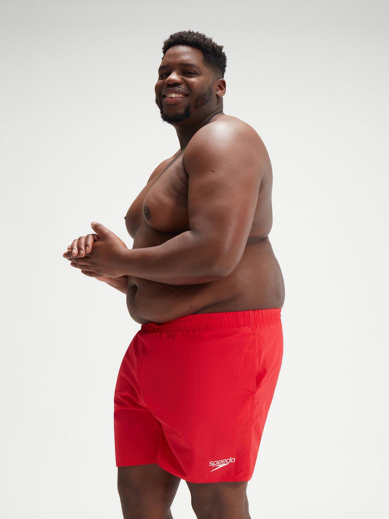 Speedo Mens Plus Size Essential 16 Watershort Red Very