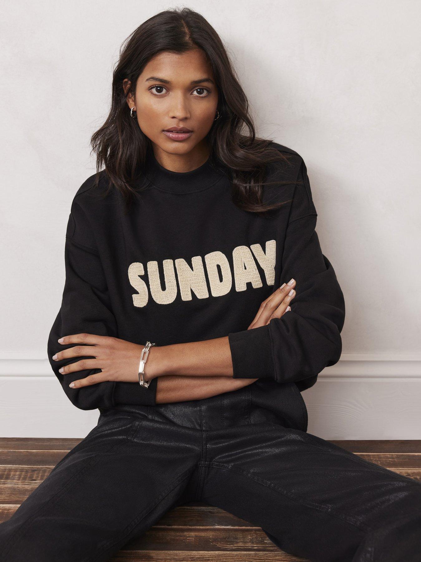 Mint Velvet Black Sunday Sweatshirt Very