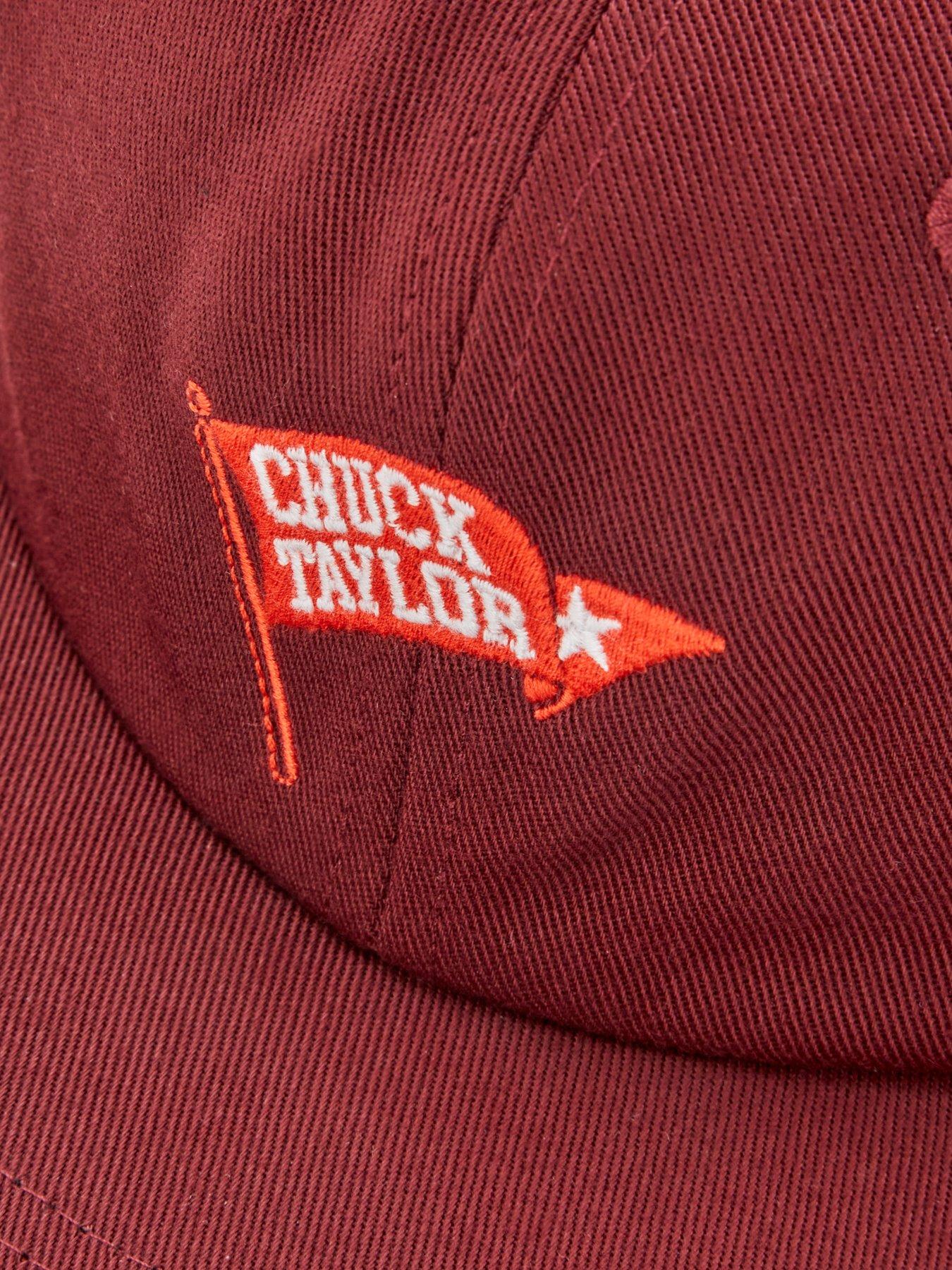 Image 3 of 4 of Converse Unisex Chuck Taylor Flag 6 Panel Baseball Cap - Dark Red