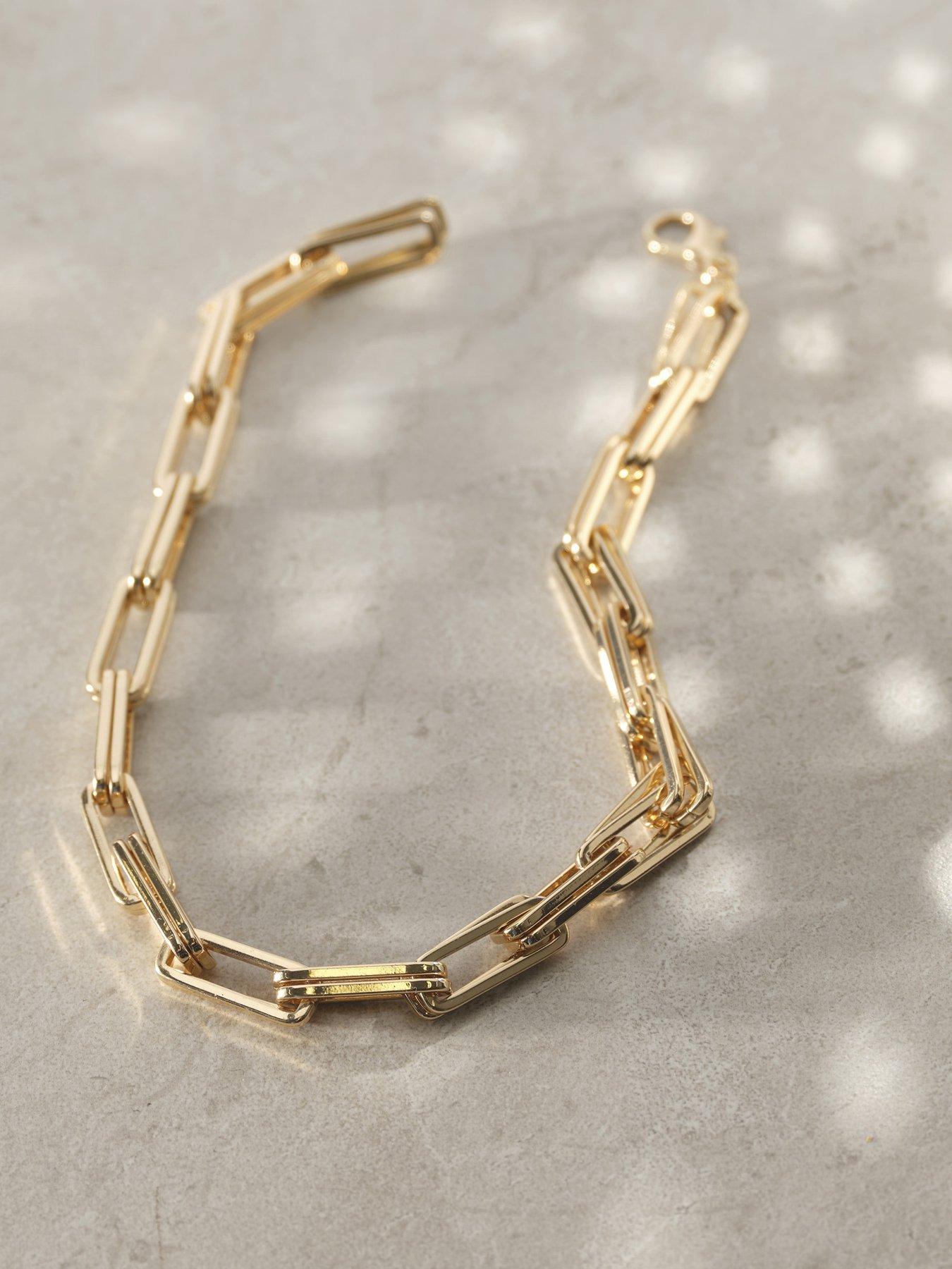 Image 3 of 3 of Mint Velvet Gold Tone Square Link Necklace