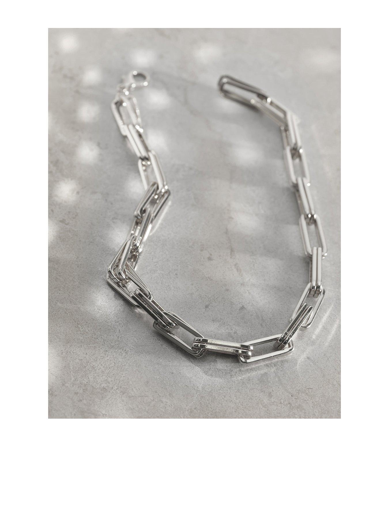 undefined Silver Tone Square Necklace