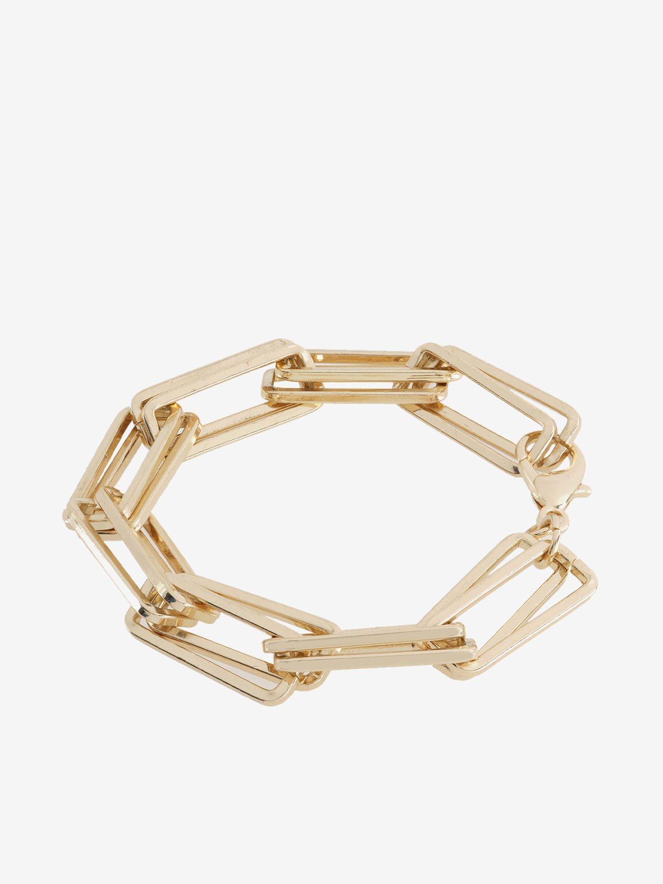 Image 1 of 3 of Mint Velvet Gold Tone Square Link Bracelet