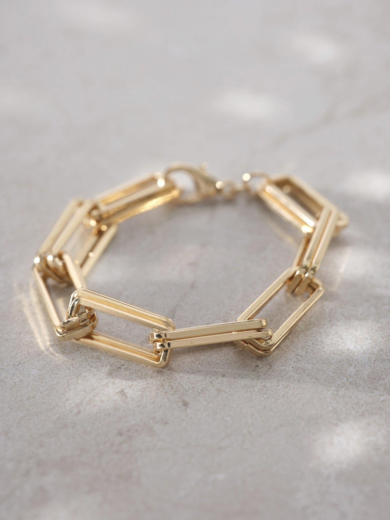 Image 2 of 3 of Mint Velvet Gold Tone Square Link Bracelet