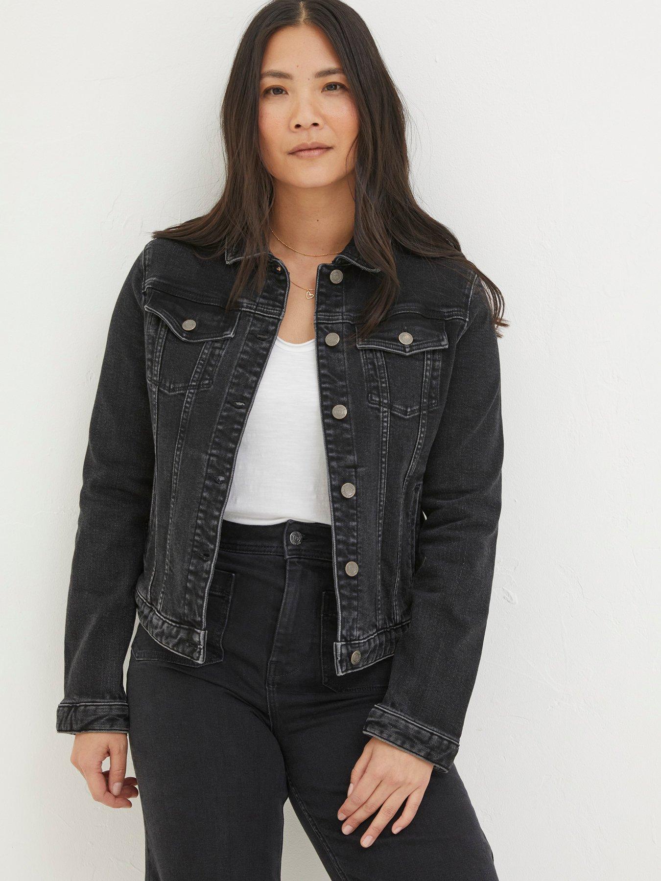 FatFace Tasha Denim Jacket Black Very