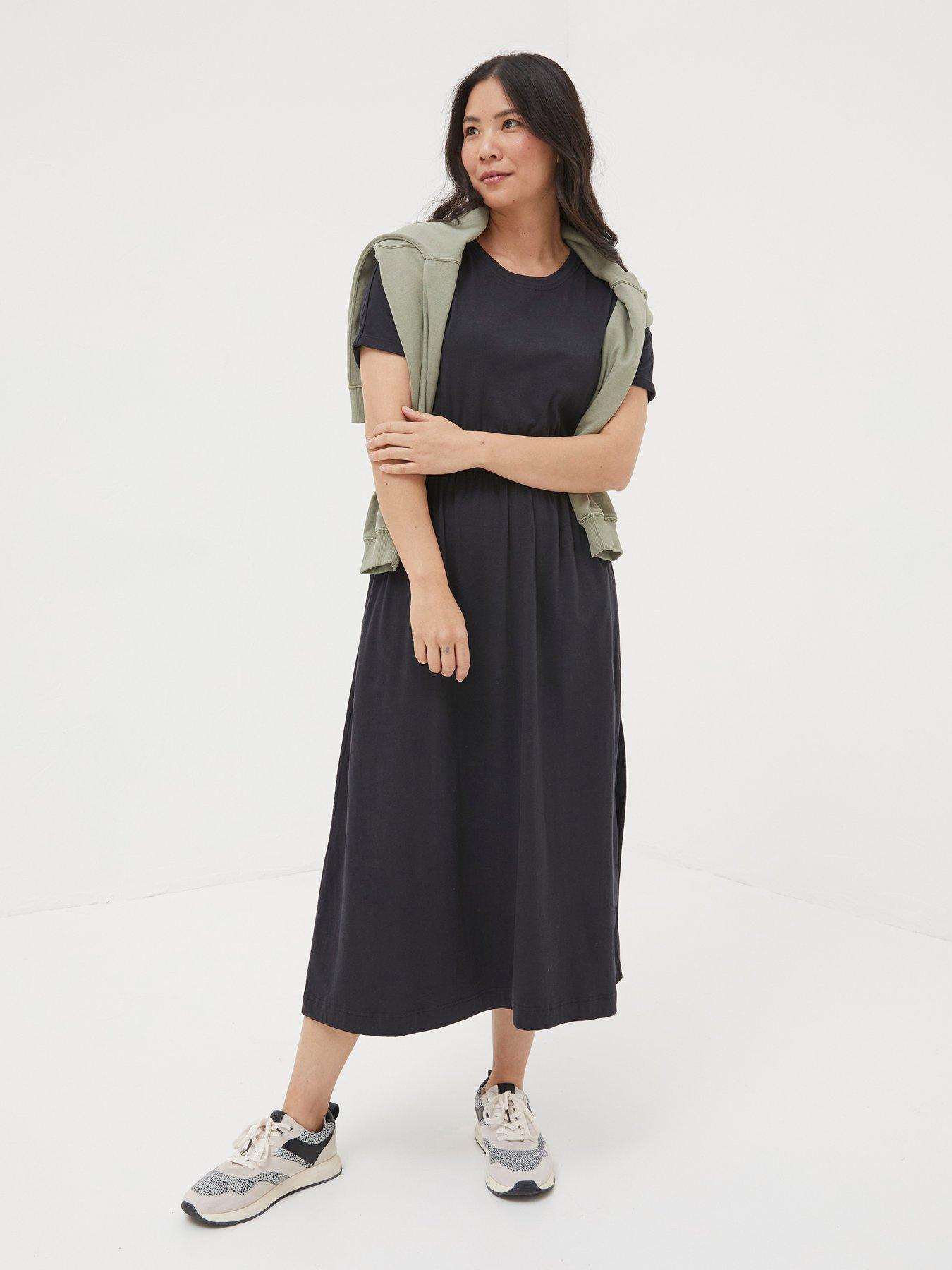Navi Midi Jersey Dress Black