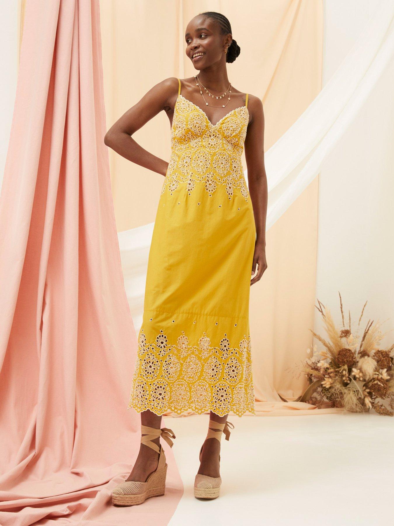 Plus size yellow sundress sales