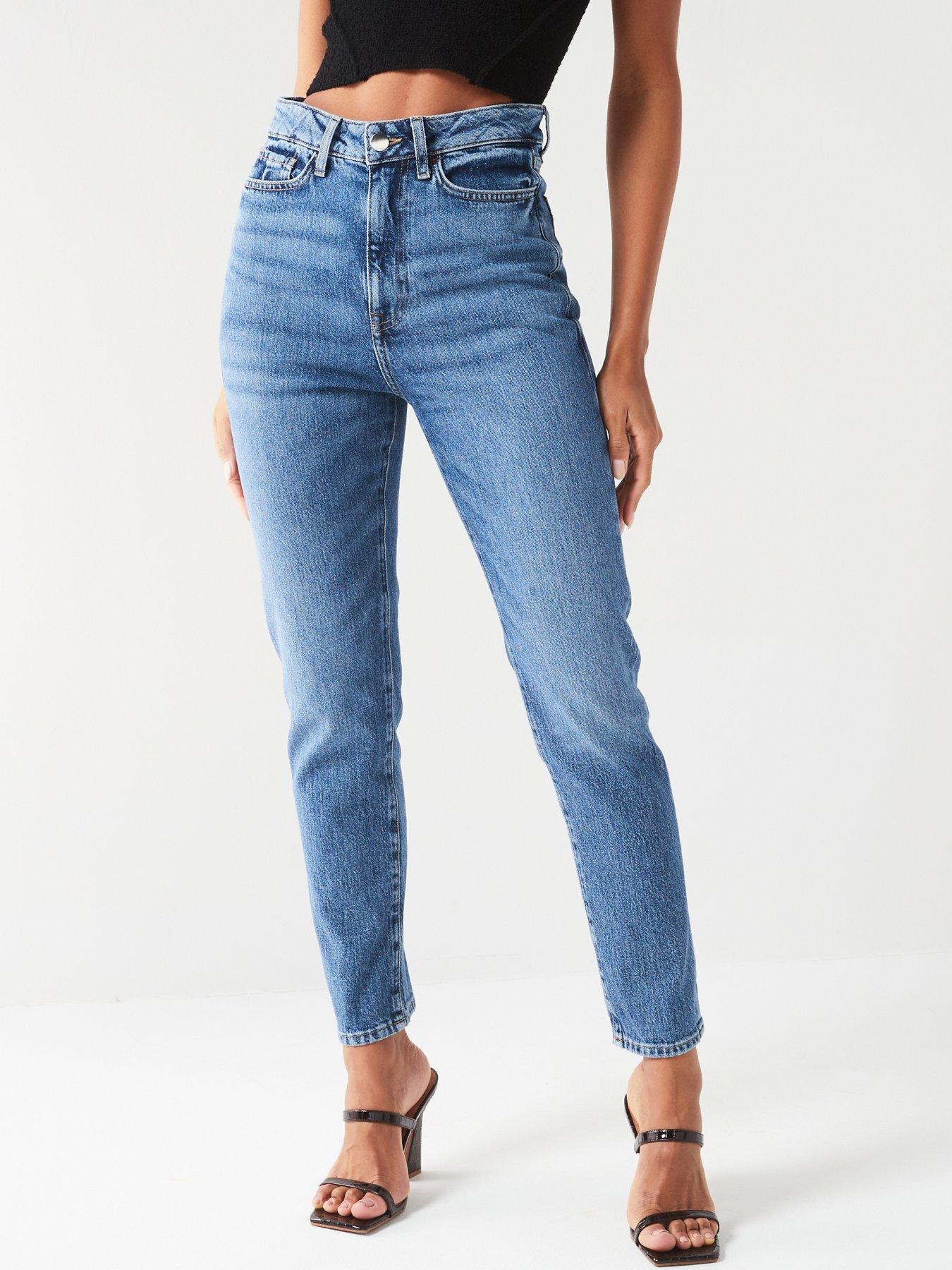 V by Very High Waist Push Up Jeans Antique Wash