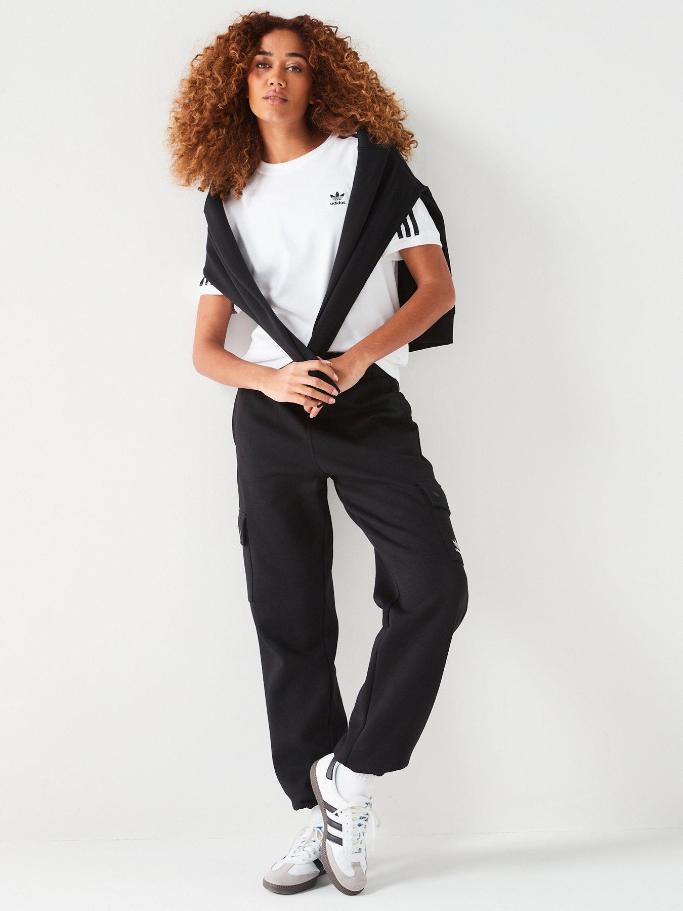 Image 3 of 4 of adidas Originals Womens 3 Stripe T-Shirt - White