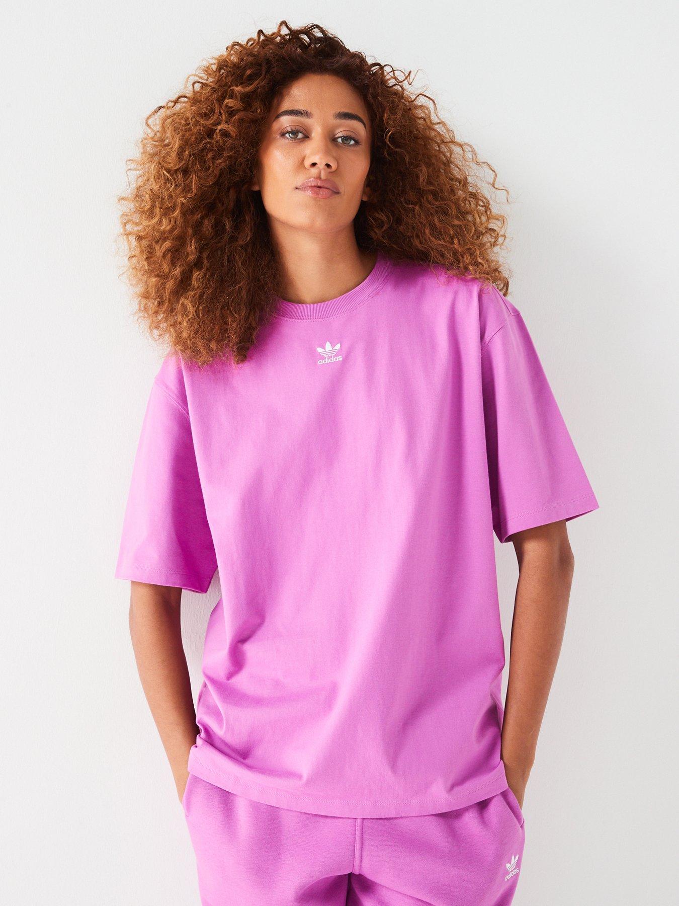 Adidas trefoil tee clearance pink